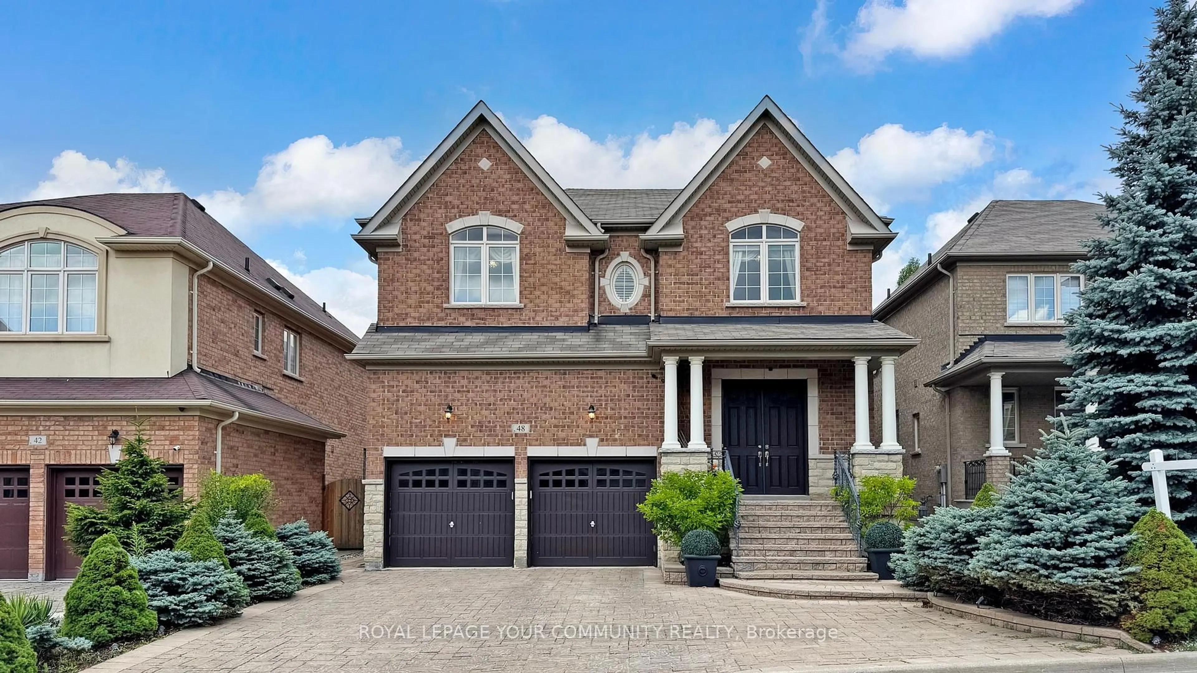 Home with brick exterior material, street for 48 Lady Angela Lane, Vaughan Ontario L6A 4S7