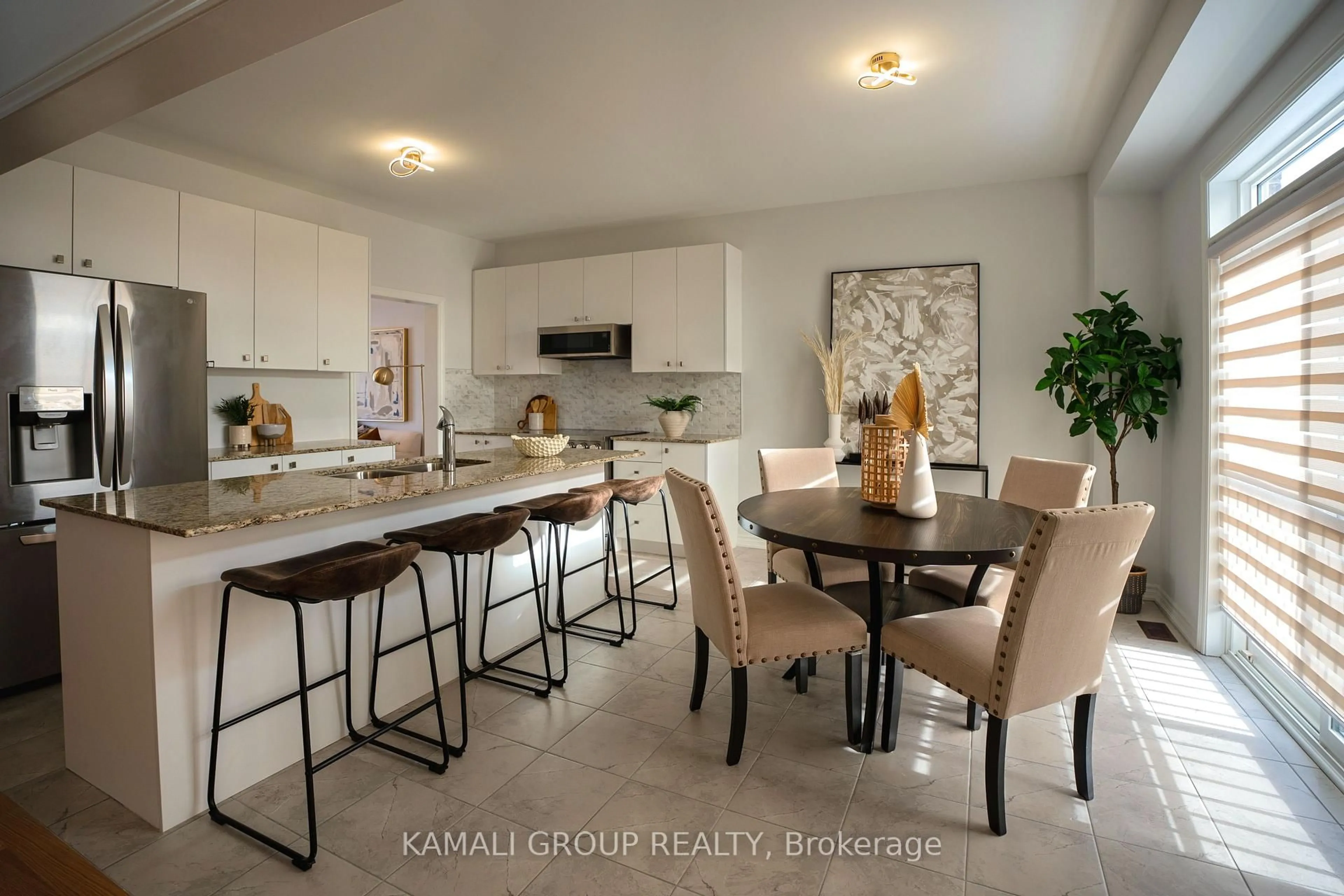 Open concept kitchen, ceramic/tile floor for 51 Ahchie Crt, Vaughan Ontario L6A 5E5