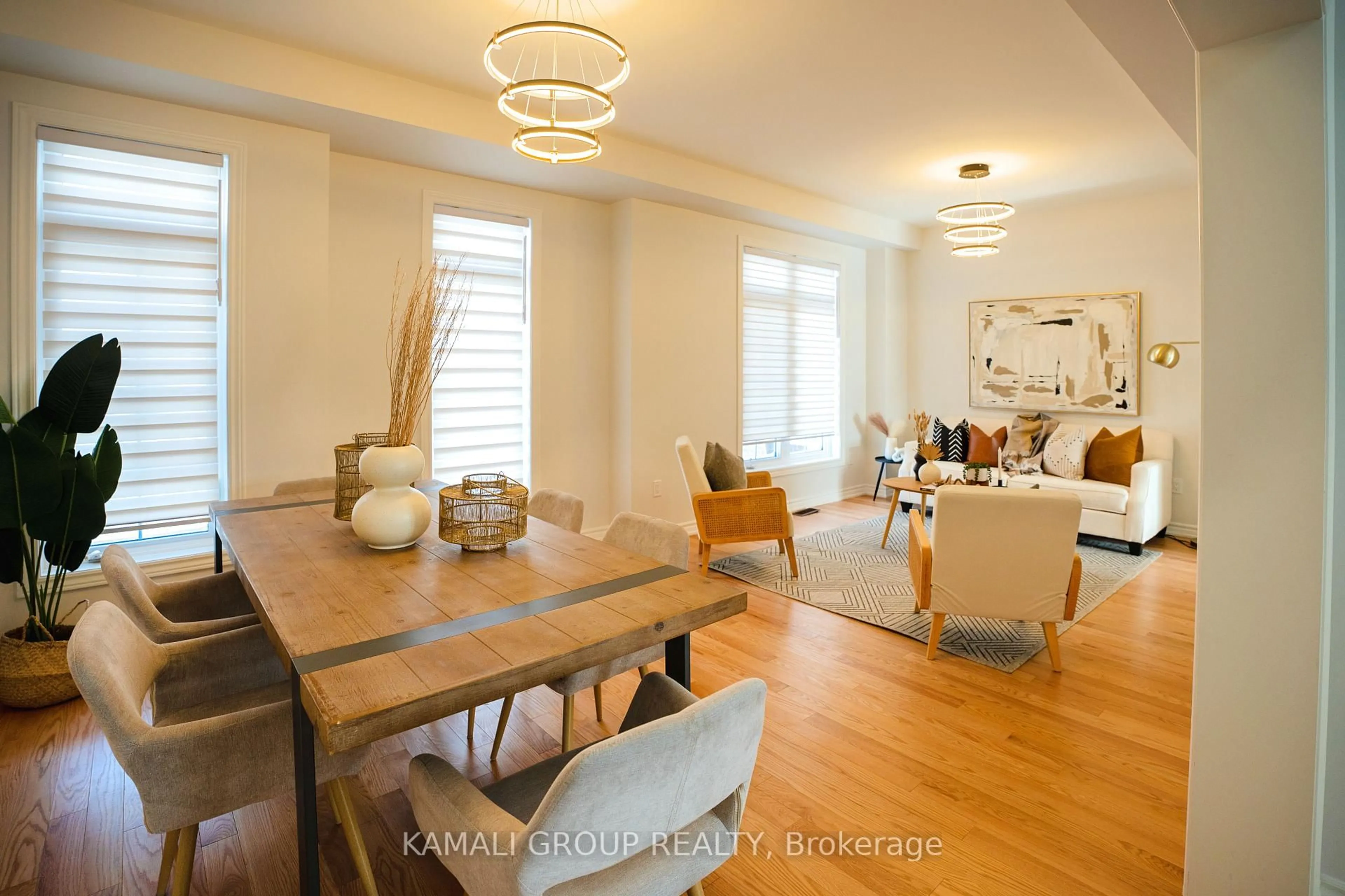Dining room, wood/laminate floor for 51 Ahchie Crt, Vaughan Ontario L6A 5E5