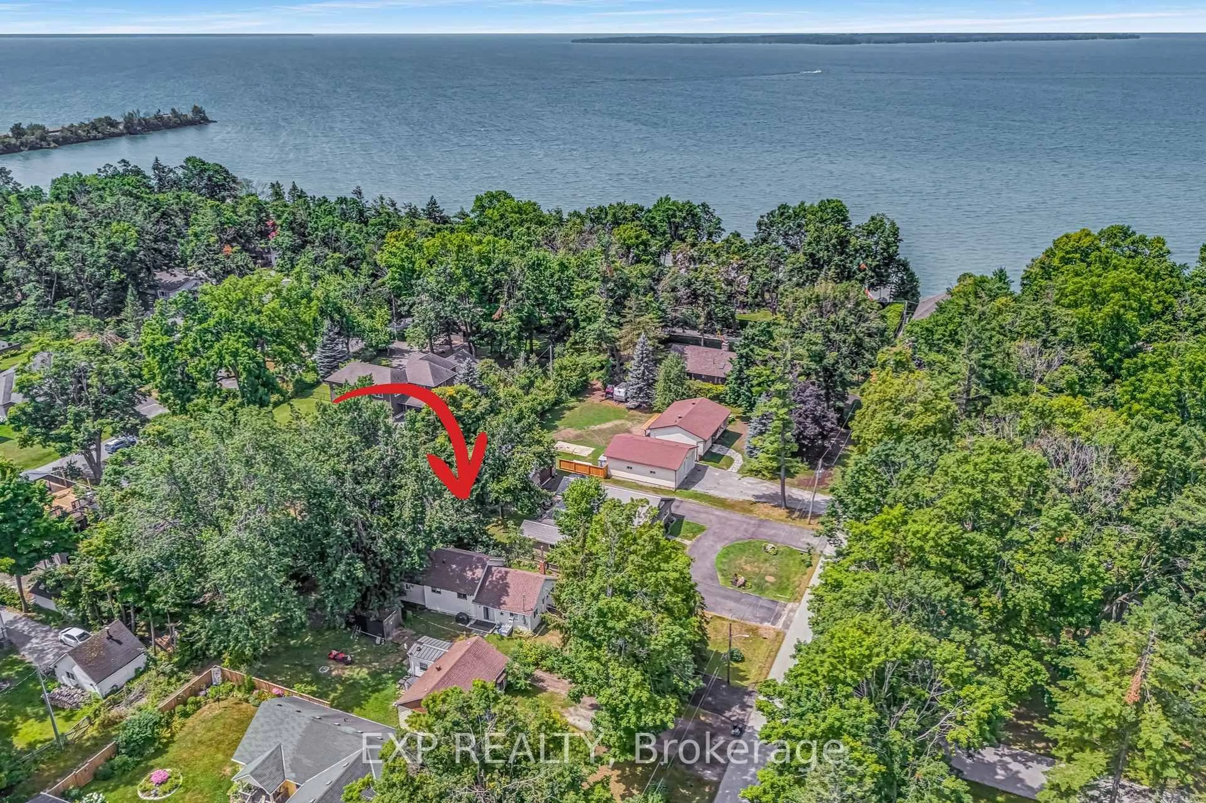 A pic from outside/outdoor area/front of a property/back of a property/a pic from drone, water/lake/river/ocean view for 77 Seventh St, Brock Ontario L0K 1A0