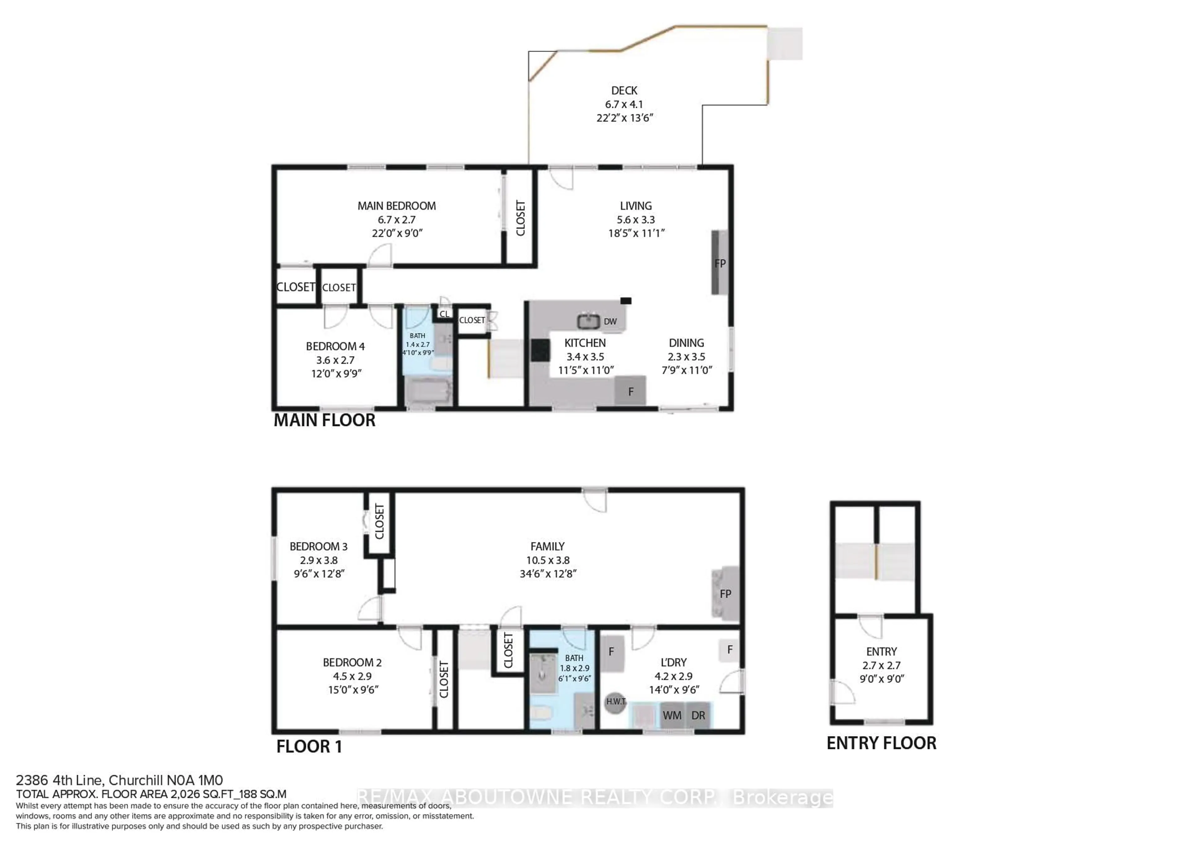 Floor plan for 2386 4th Line, Innisfil Ontario L0L 1K0