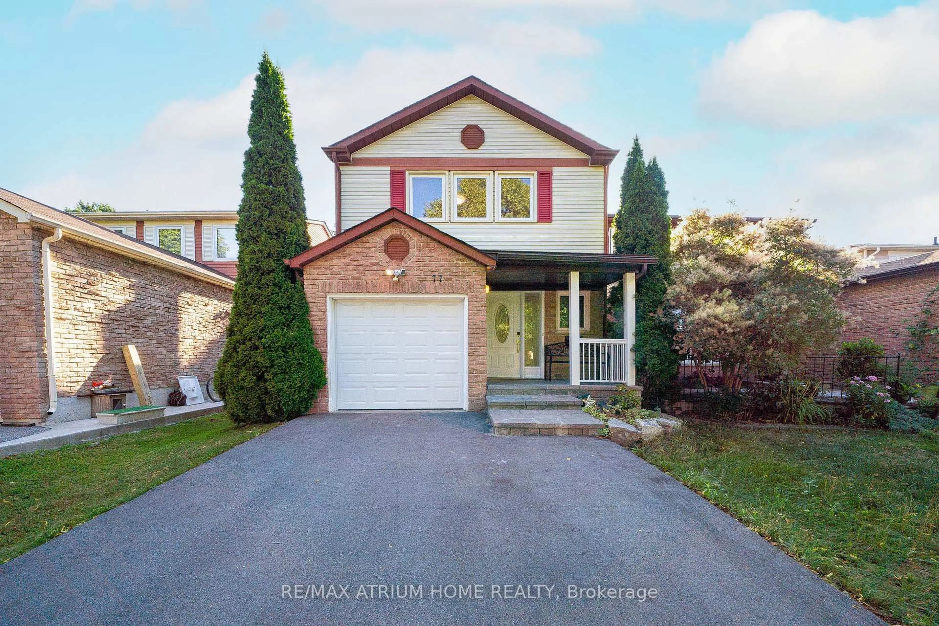 Home with brick exterior material, street for 77 Karma Rd, Markham Ontario L3R 4S8