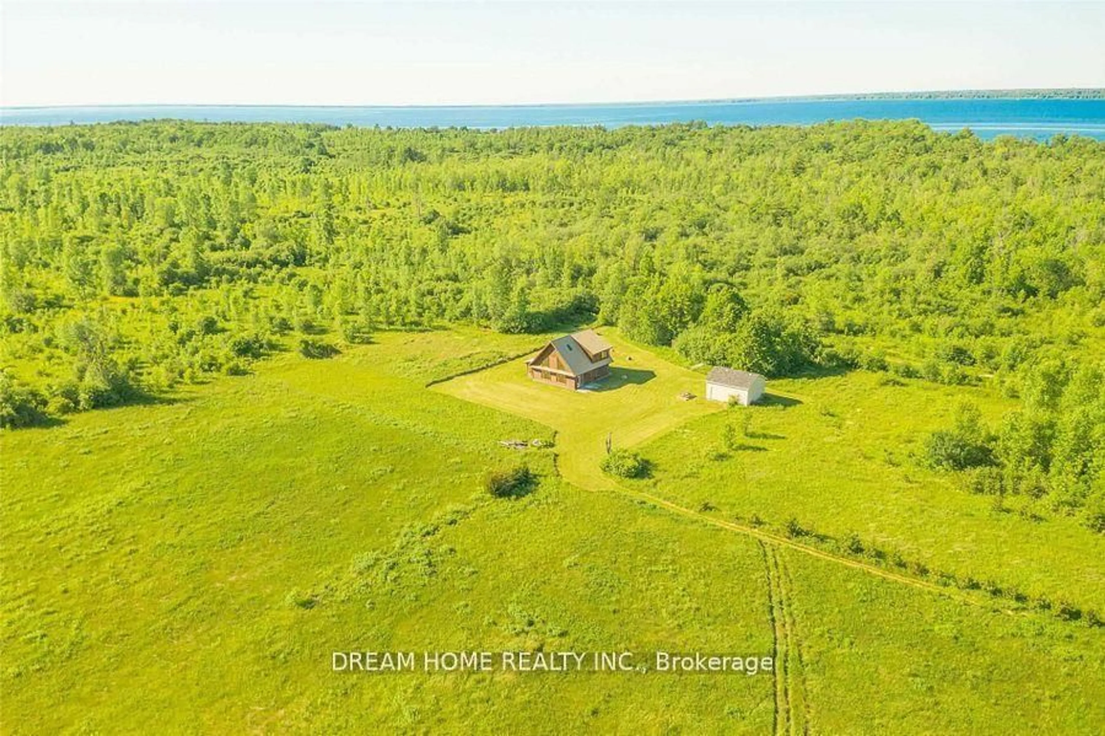A pic from outside/outdoor area/front of a property/back of a property/a pic from drone, water/lake/river/ocean view for B40765 Centre Rd, Brock Ontario L0K 1B0