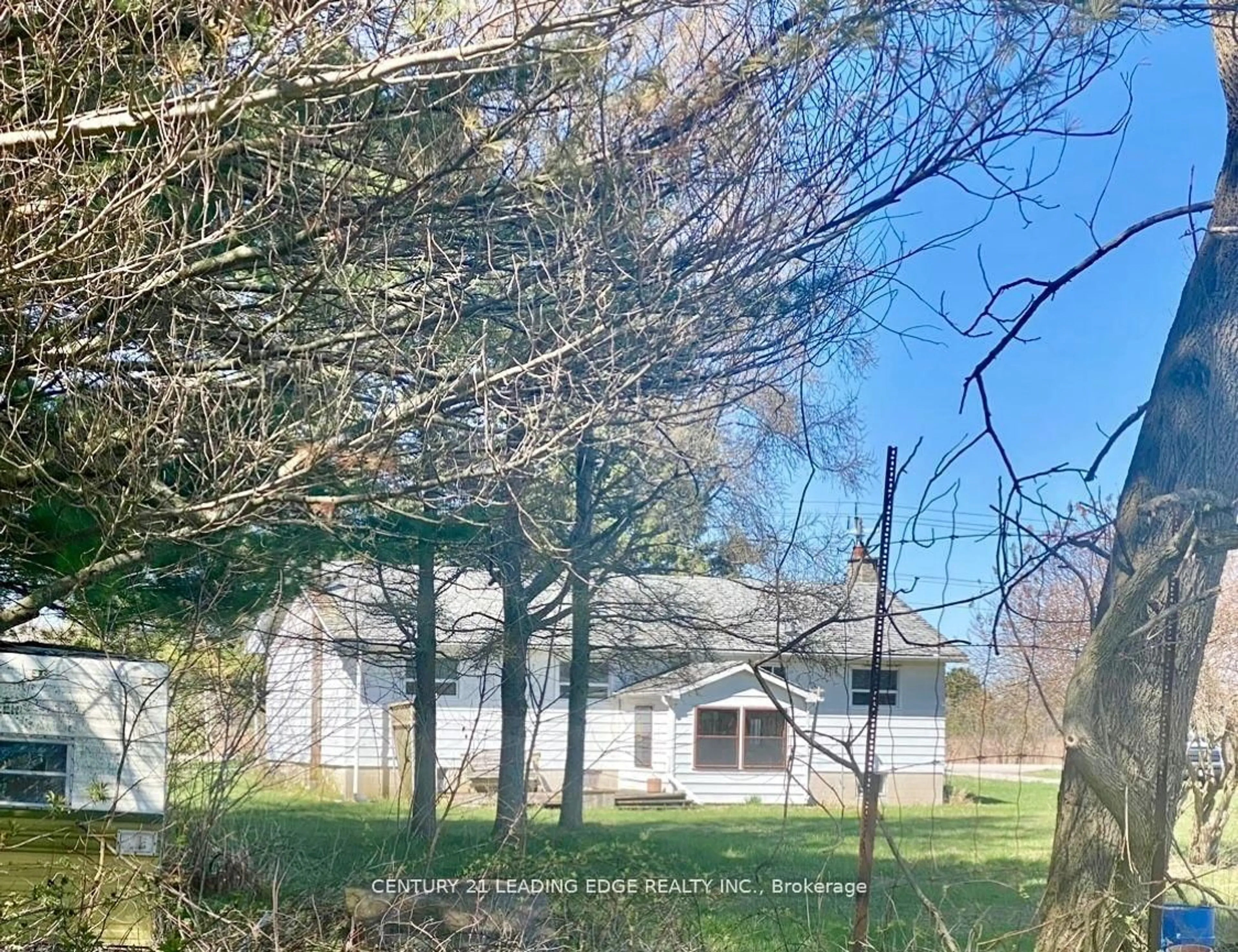 A pic from outside/outdoor area/front of a property/back of a property/a pic from drone, forest/trees view for 1860 B Thorah Concession 11, Brock Ontario L0K 1A0