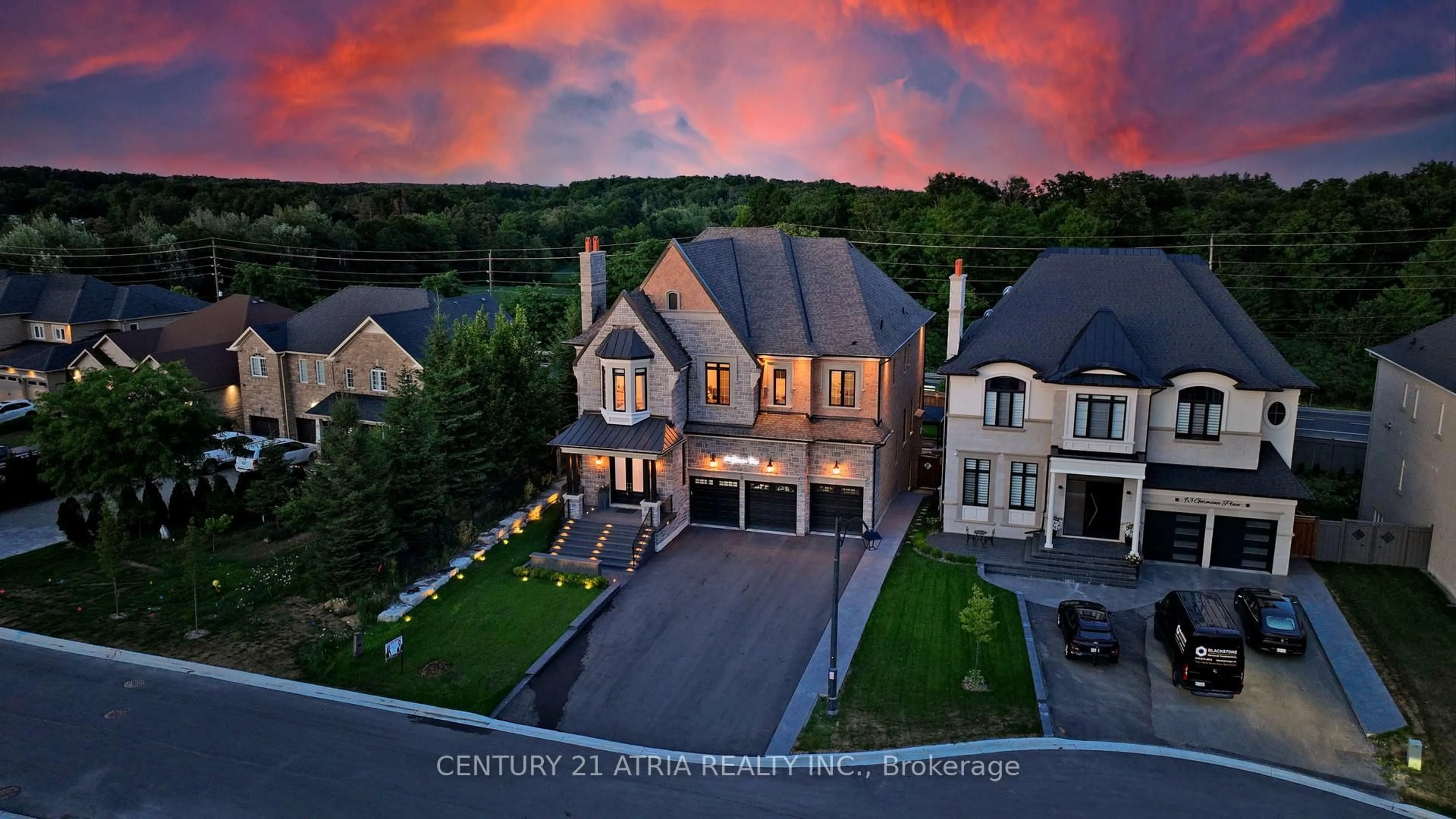 A pic from outside/outdoor area/front of a property/back of a property/a pic from drone, mountain view for 89 Germana Pl, Vaughan Ontario L6A 4R5