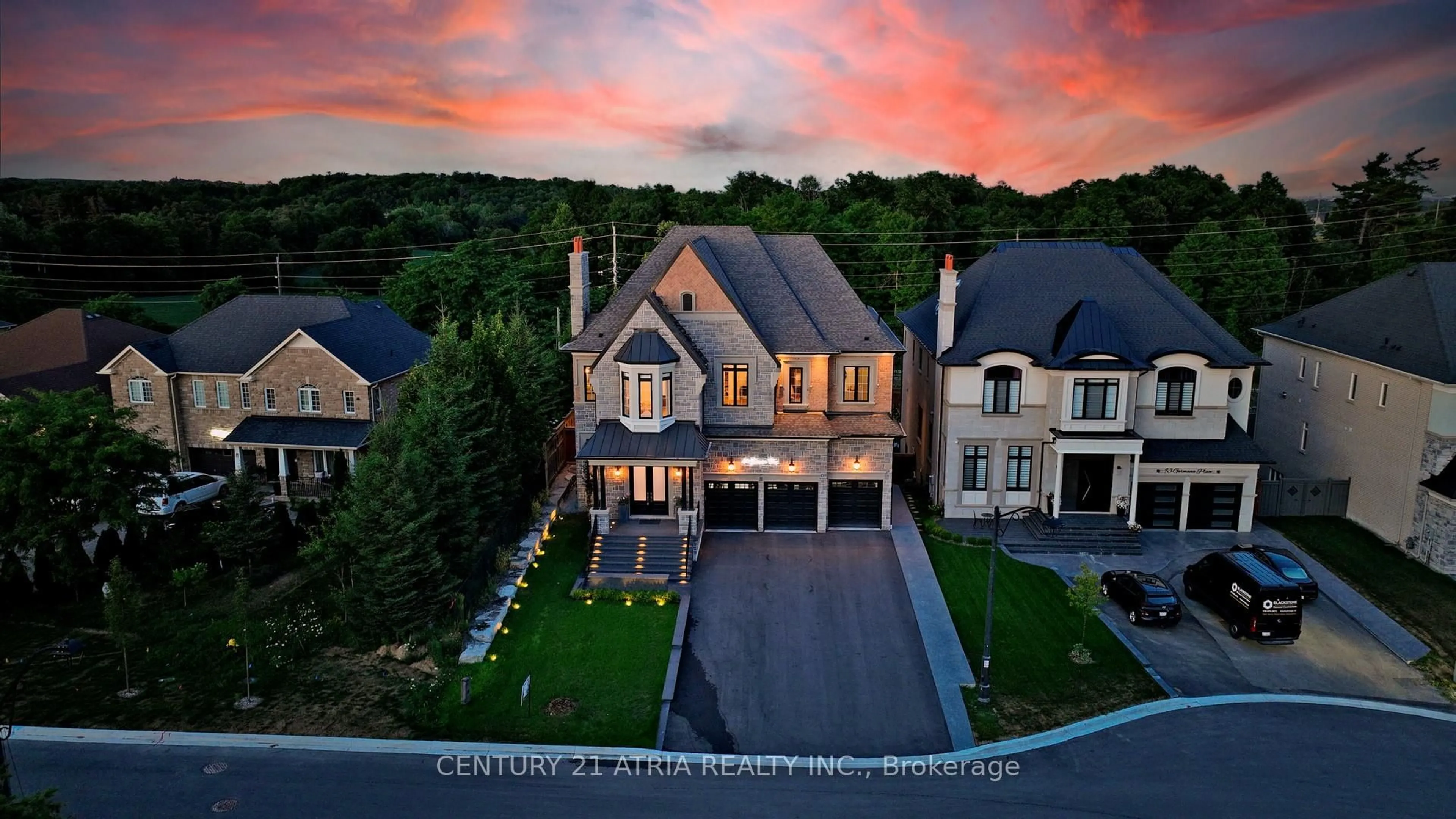 A pic from outside/outdoor area/front of a property/back of a property/a pic from drone, mountain view for 89 Germana Pl, Vaughan Ontario L6A 4R5