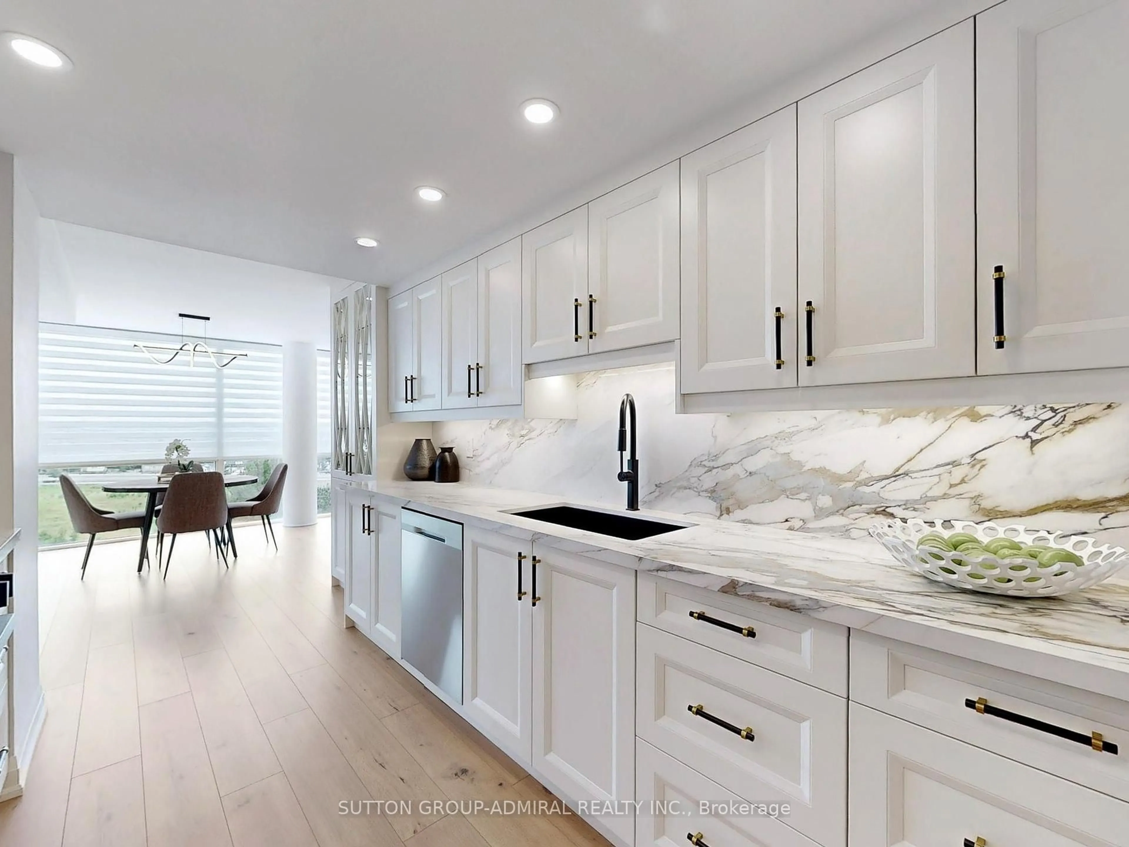 Contemporary kitchen, ceramic/tile floor for 20 Harding Blvd #717, Richmond Hill Ontario L4C 9S4