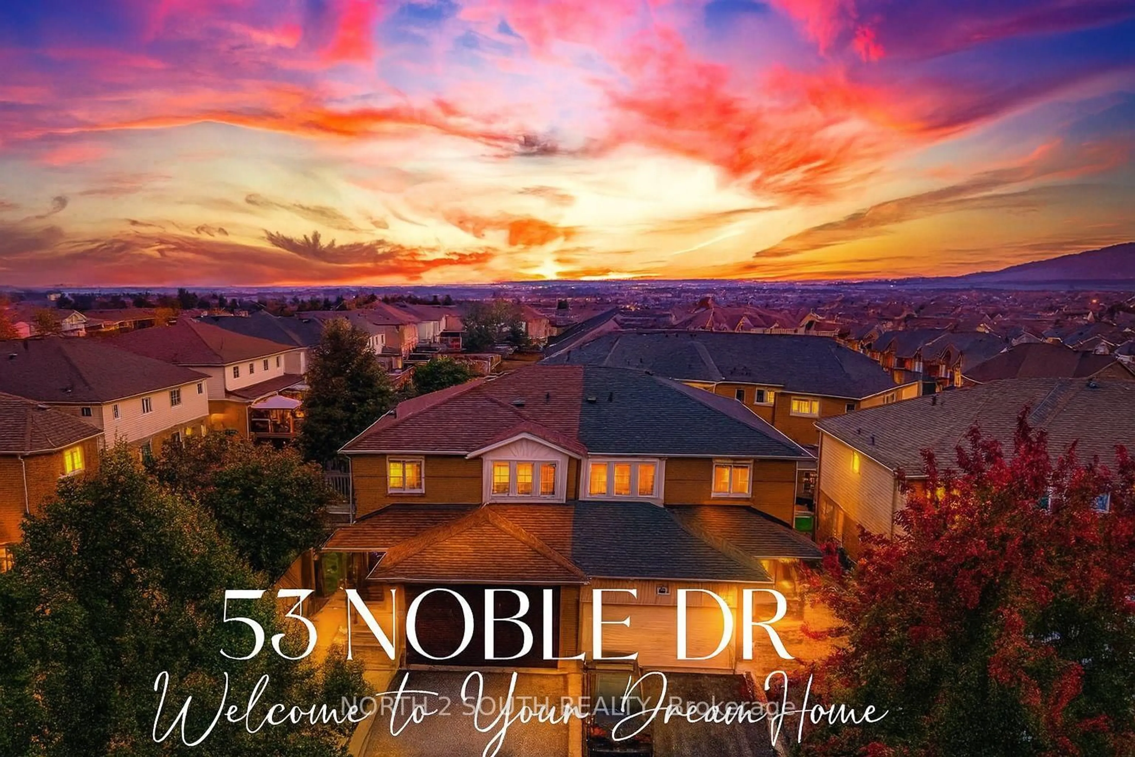 A pic from outside/outdoor area/front of a property/back of a property/a pic from drone, street for 53 Noble Dr, Bradford West Gwillimbury Ontario L3Z 3A8