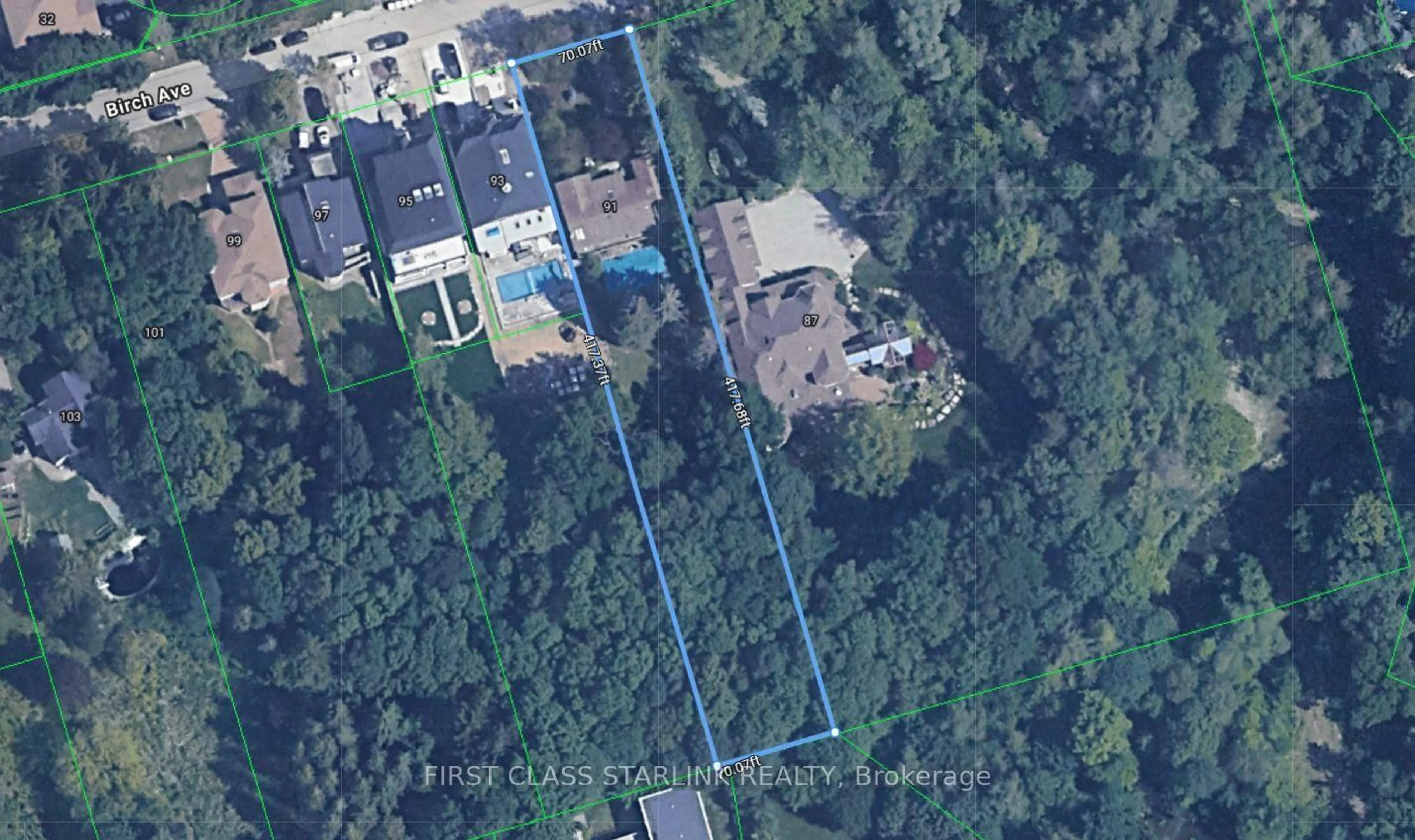A pic from outside/outdoor area/front of a property/back of a property/a pic from drone, street for 91 Birch Ave, Richmond Hill Ontario L4C 6C5