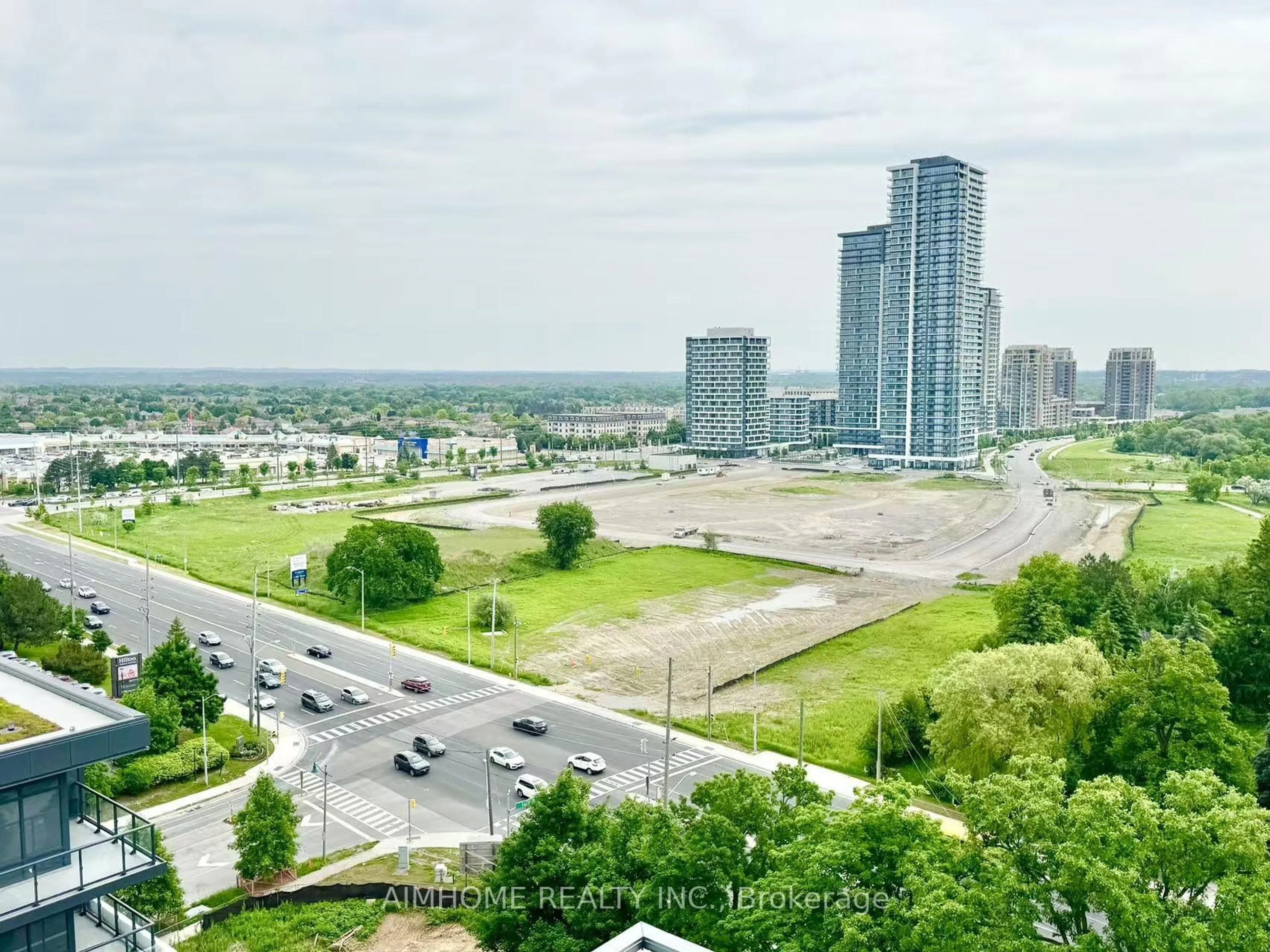A pic from outside/outdoor area/front of a property/back of a property/a pic from drone, city buildings view from balcony for 8 Cedarland Dr #1711, Markham Ontario L6G 0H4