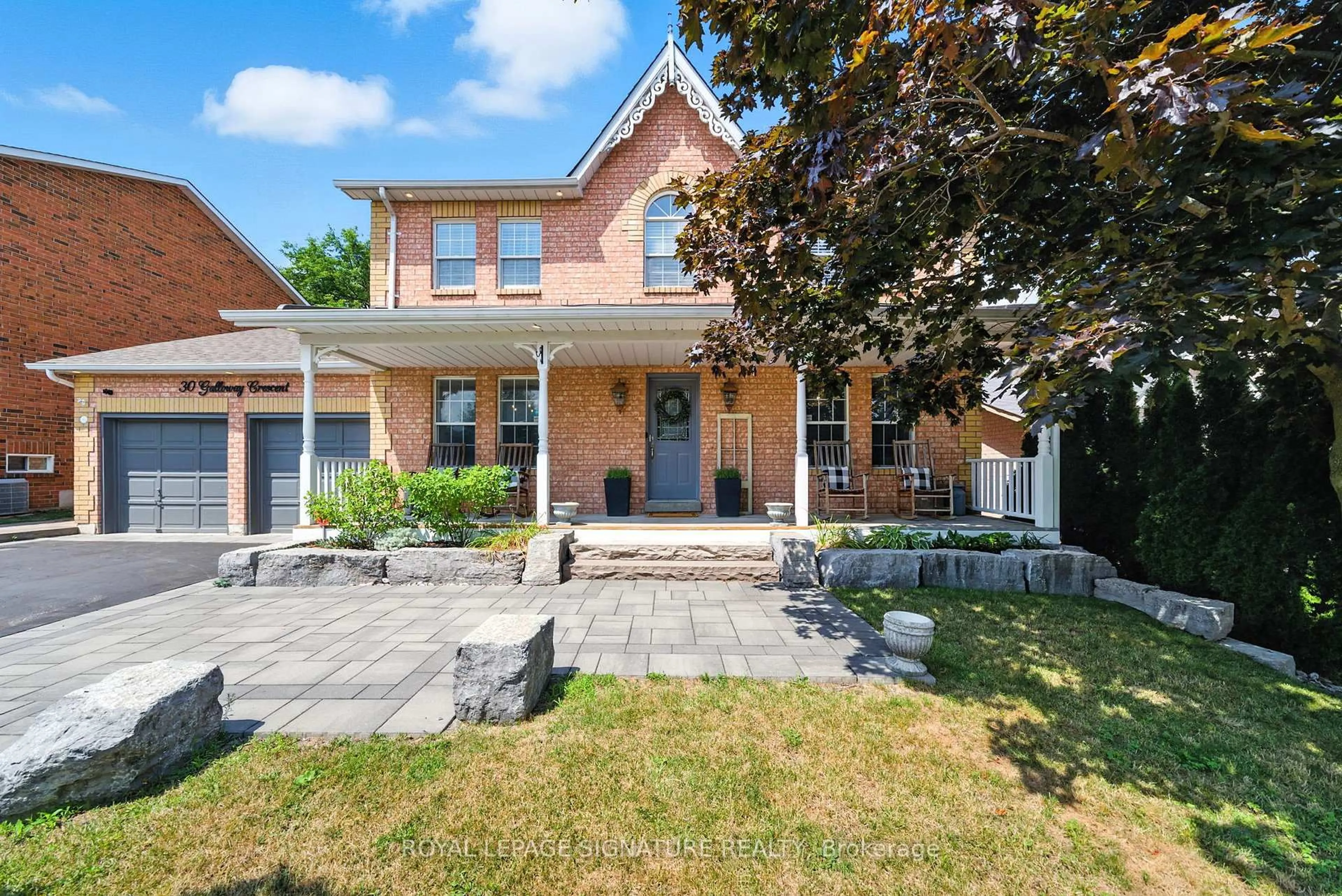 Home with brick exterior material, street for 30 Galloway Cres, Uxbridge Ontario L9P 1W8
