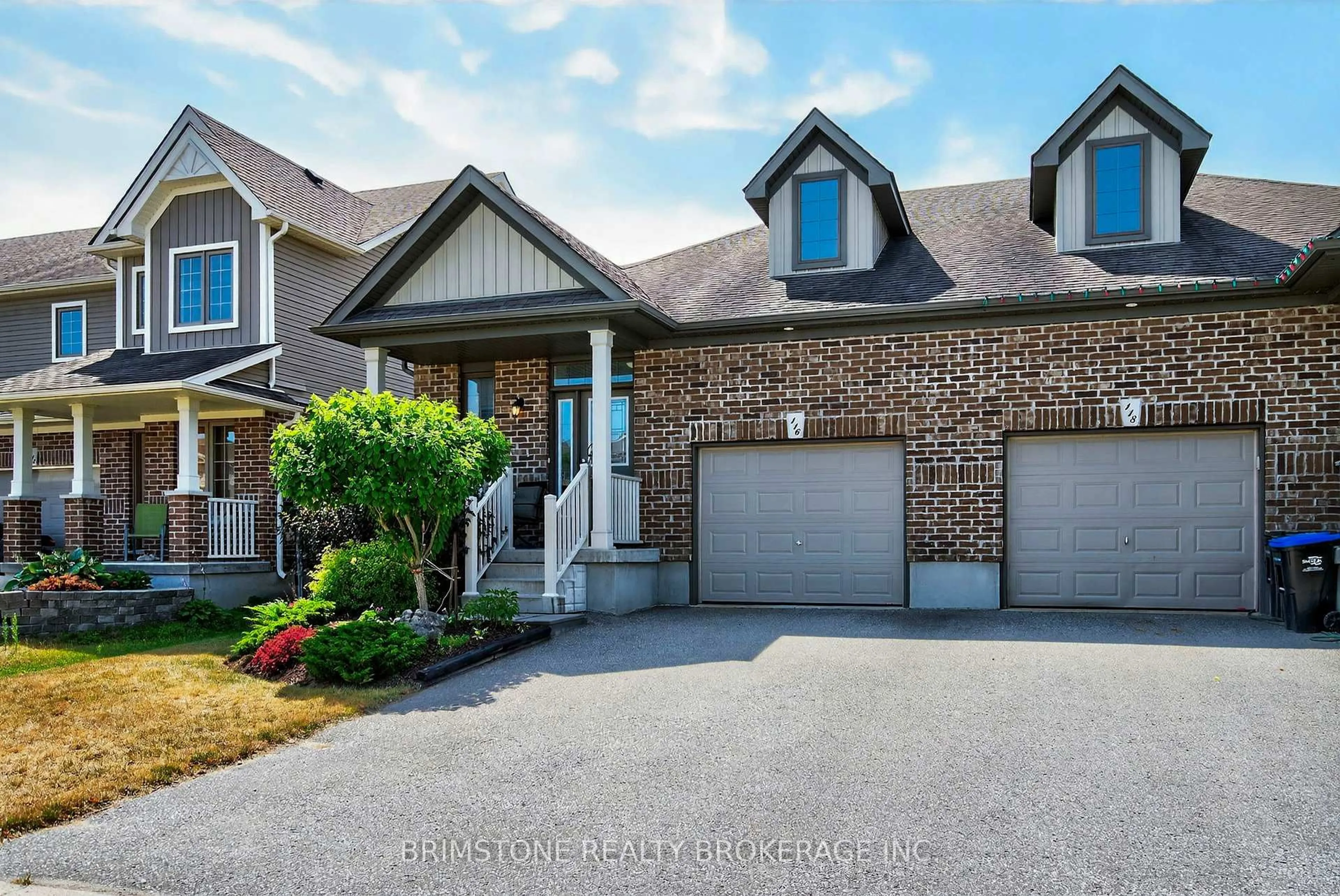 Home with brick exterior material, street for 116 Banting Cres, Essa Ontario L0M 1B6