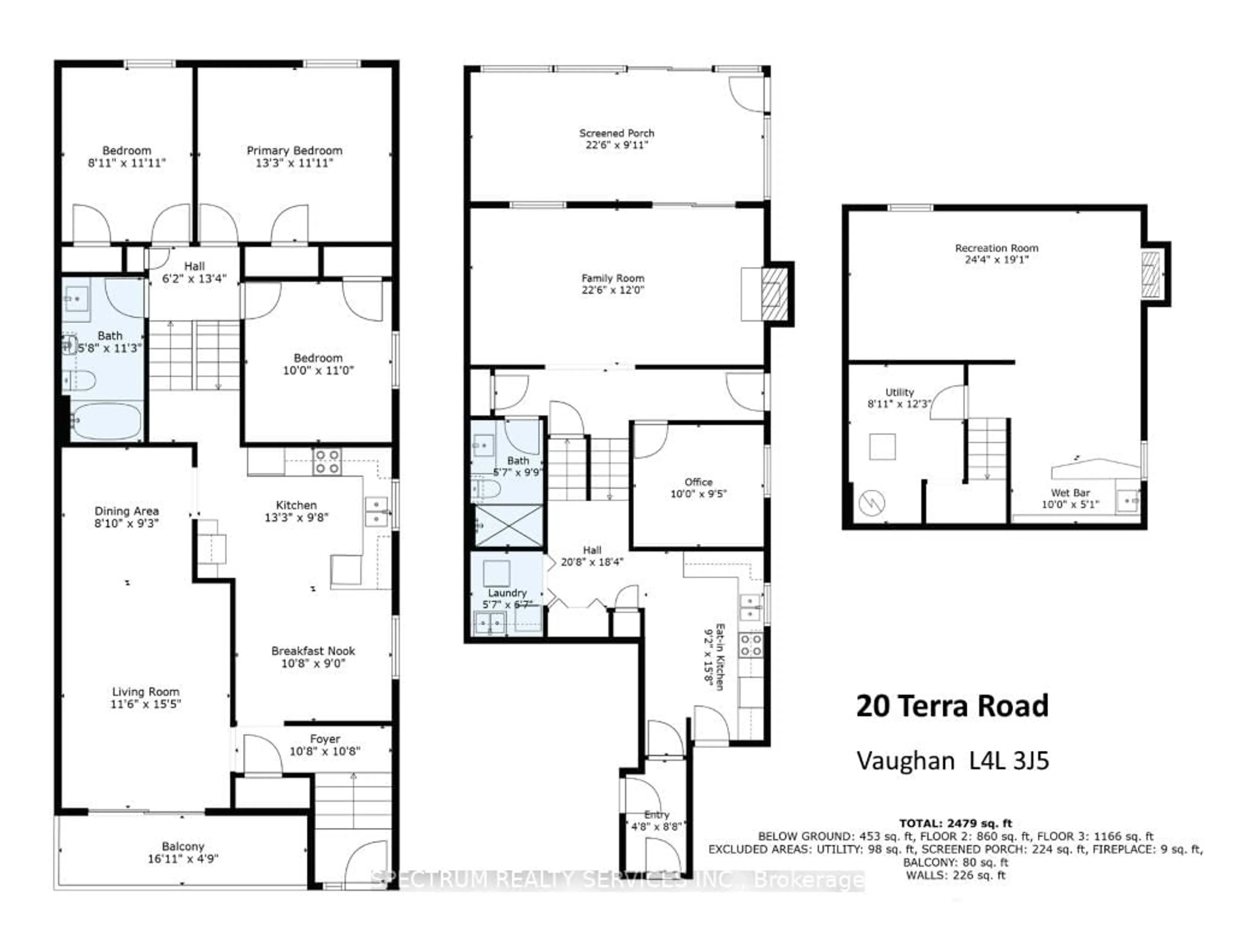 Floor plan for 20 Terra Rd, Vaughan Ontario L4L 3J5