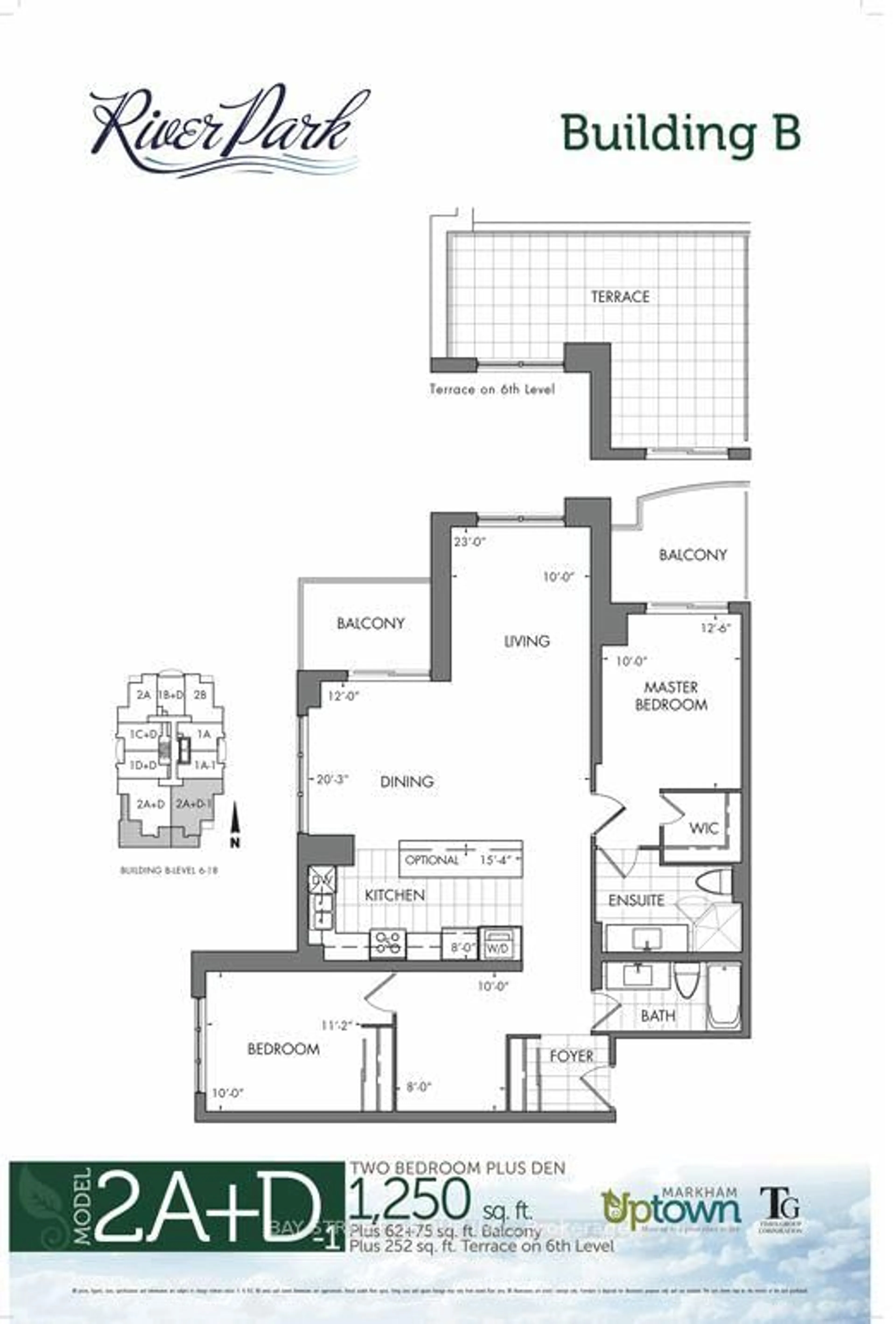 Floor plan for 1 Uptown Dr #1202, Markham Ontario L3R 5C1