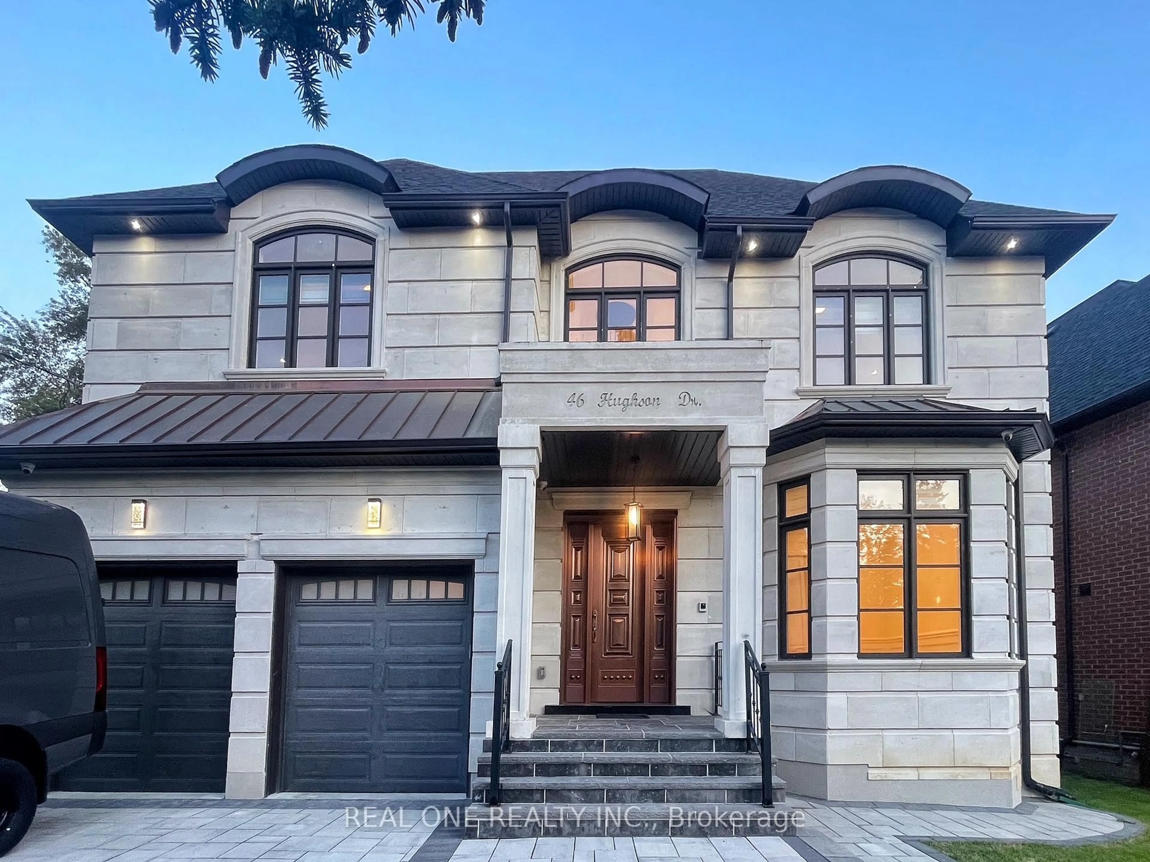 Home with brick exterior material, street for 46 Hughson Dr, Markham Ontario L3R 2T8