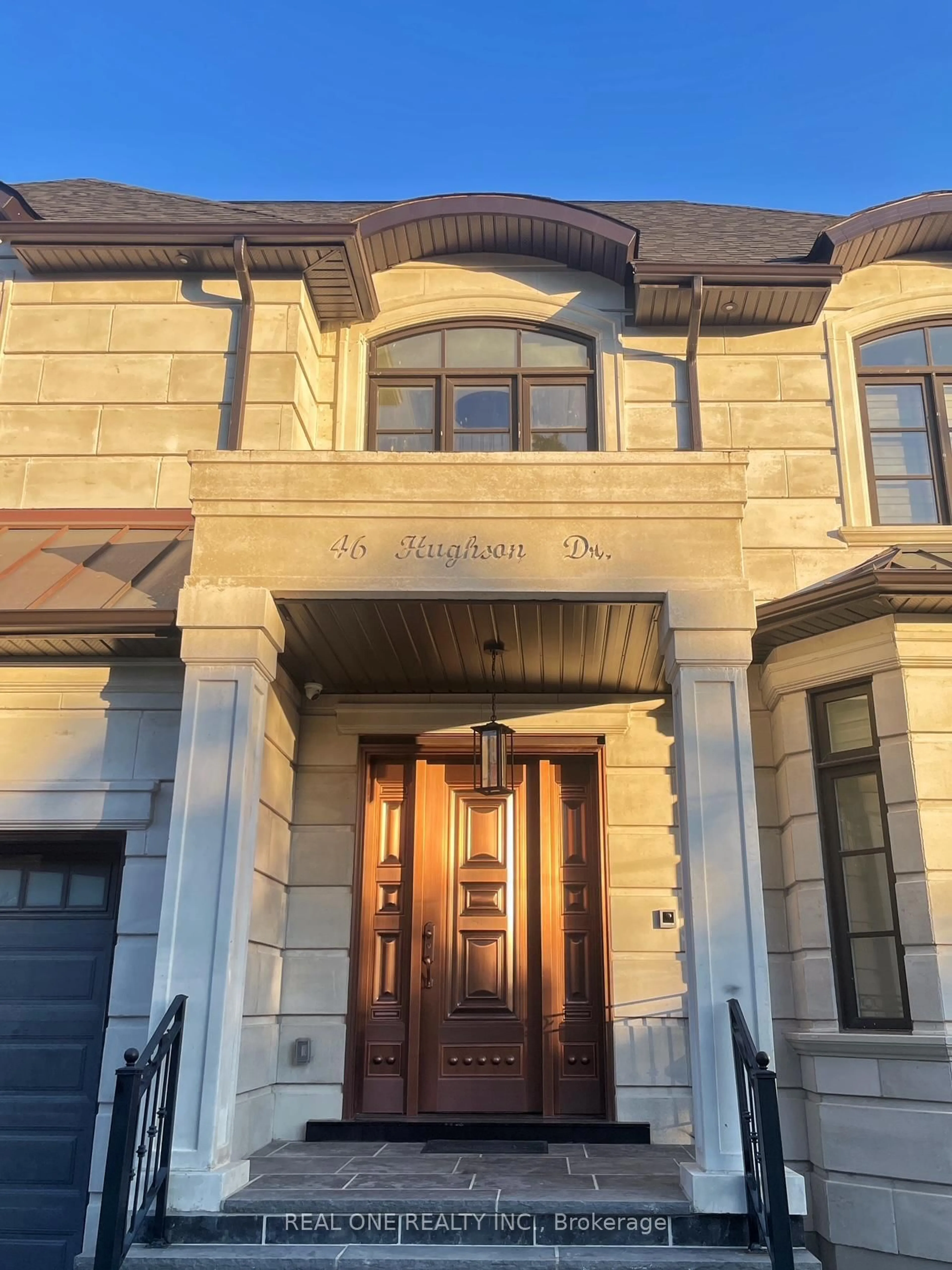 Home with brick exterior material, street for 46 Hughson Dr, Markham Ontario L3R 2T8