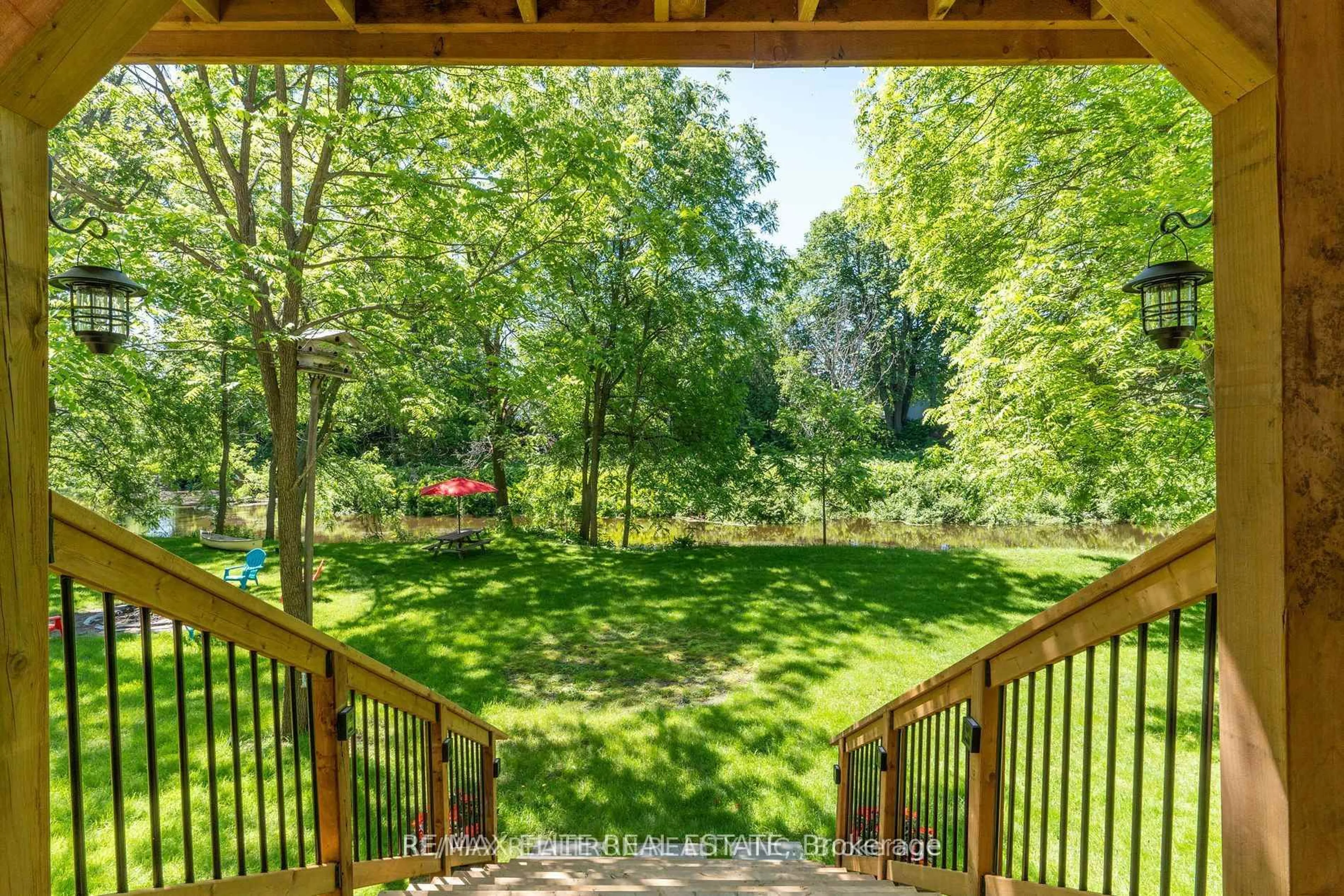 Patio, forest/trees view for 357 Baldwin Rd, Georgina Ontario L0E 1A0