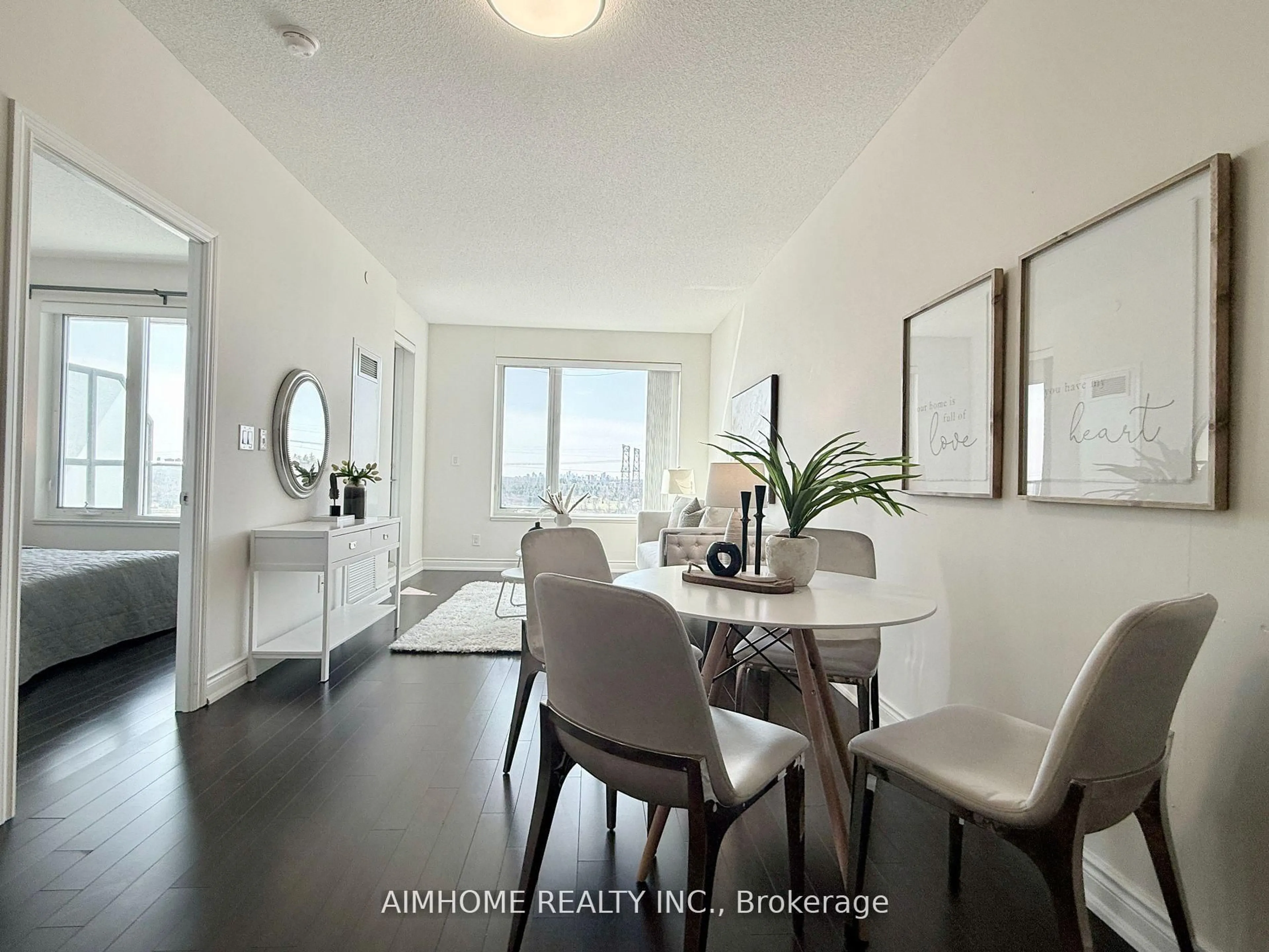 Dining room, wood/laminate floor for 325 South Park Rd #1008, Markham Ontario L3T 0B8