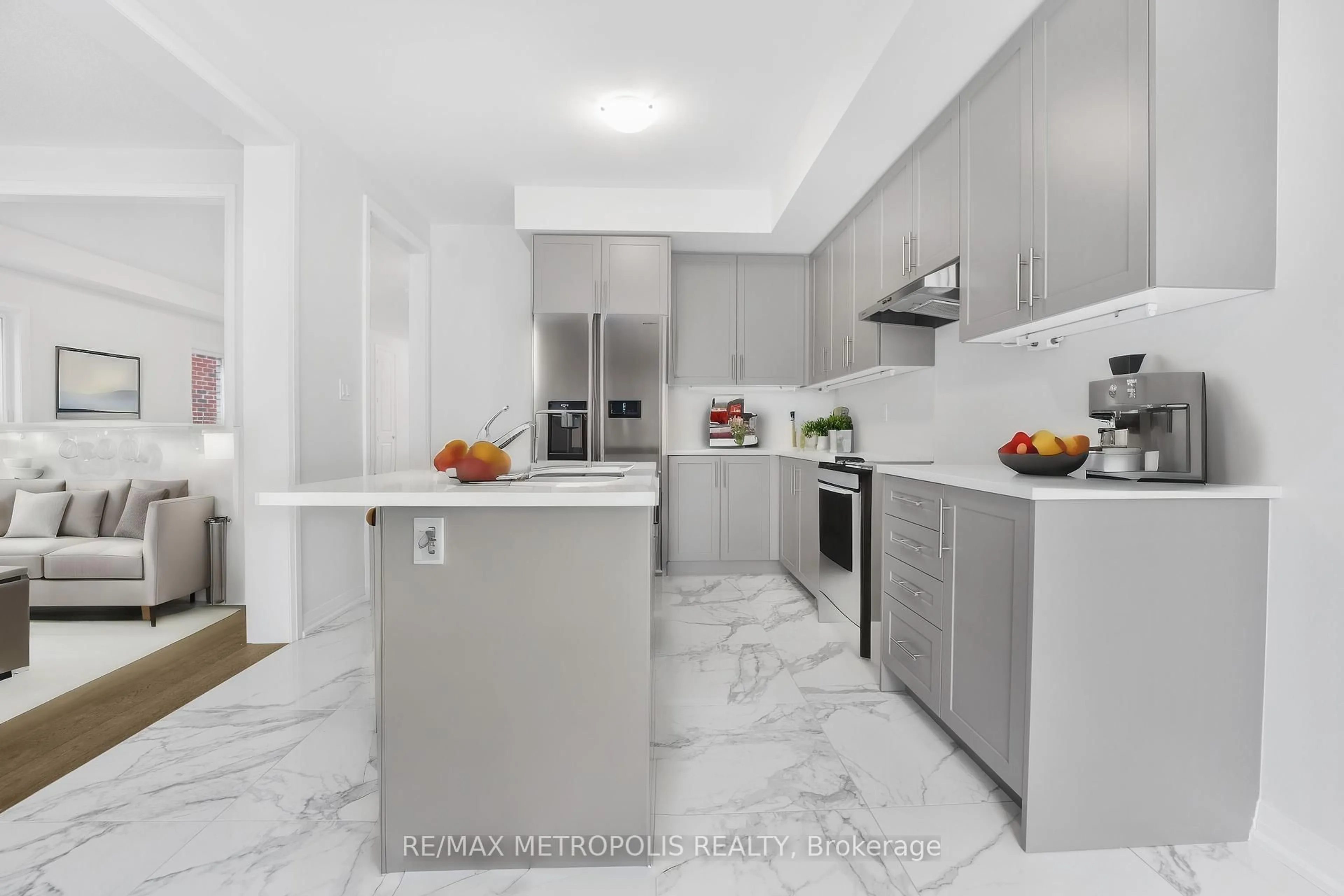 Contemporary kitchen, ceramic/tile floor for 1372 Harrington St, Innisfil Ontario L0L 1W0