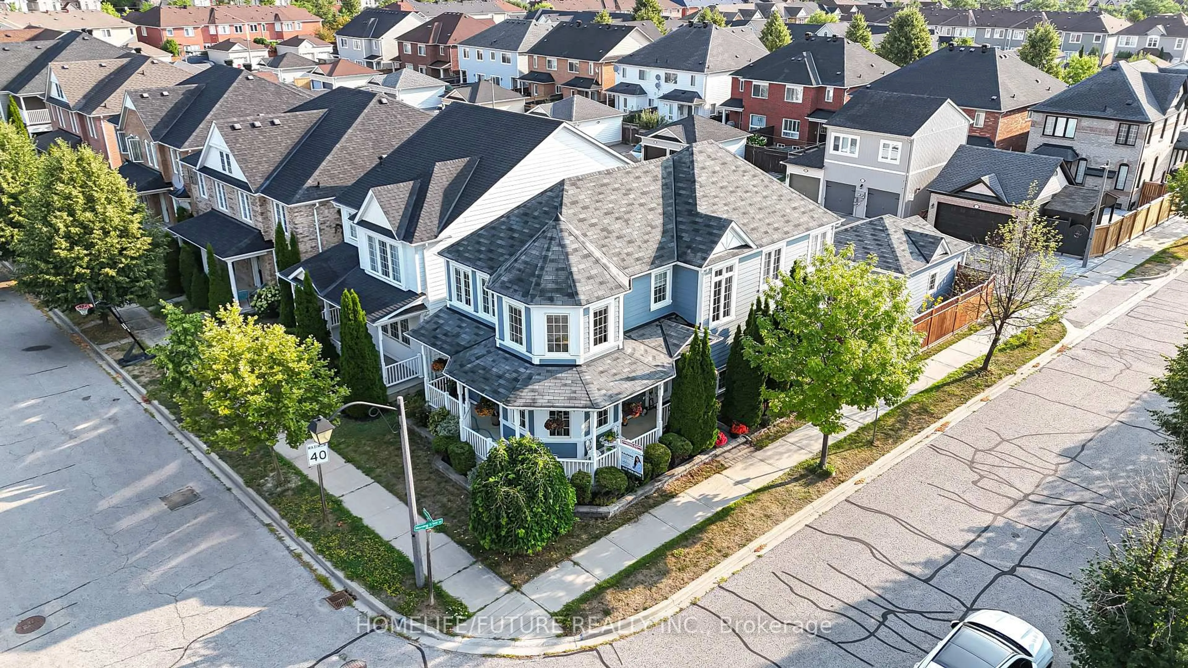 A pic from outside/outdoor area/front of a property/back of a property/a pic from drone, street for 1 Capogna St, Markham Ontario L6B 0H5
