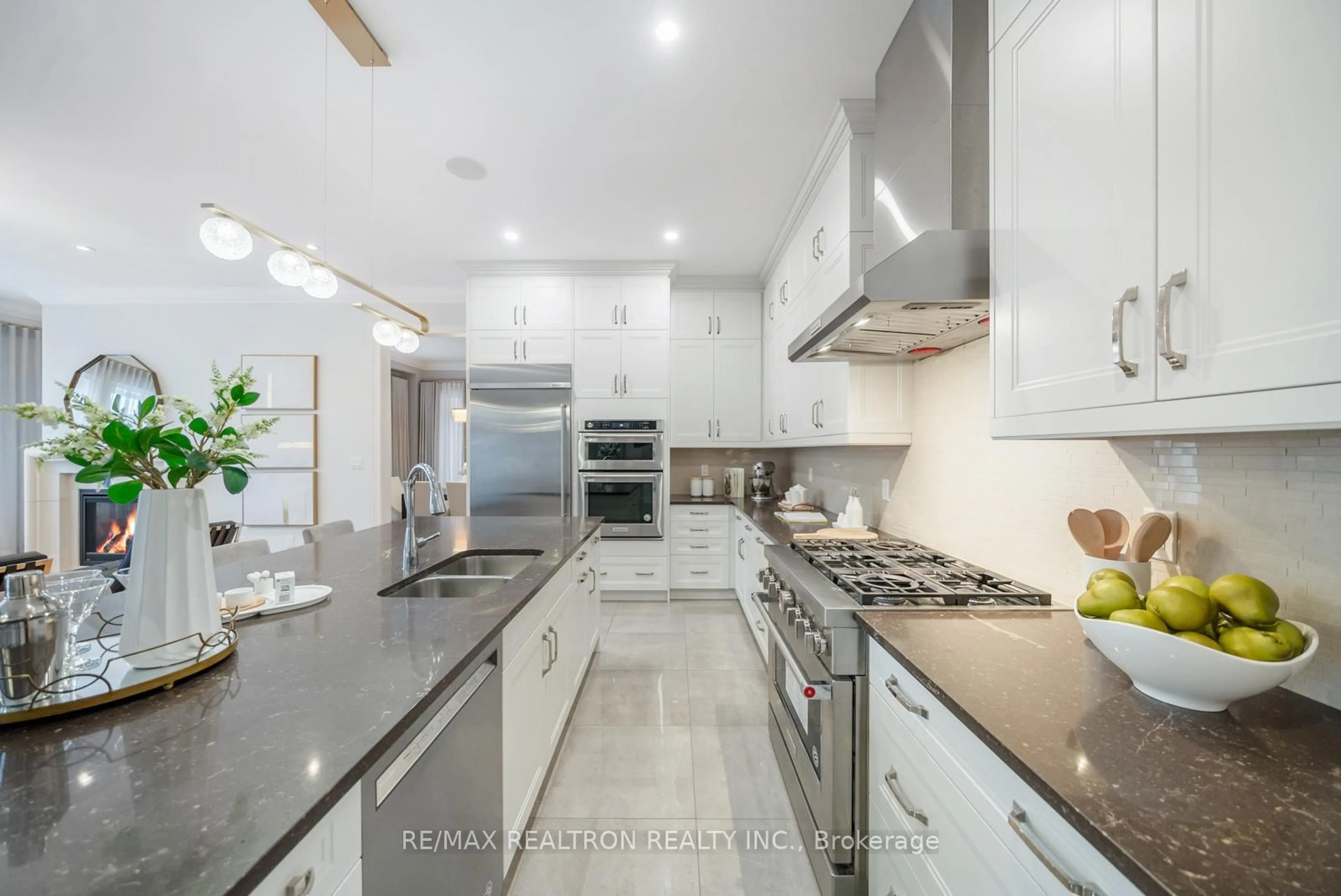 Contemporary kitchen, ceramic/tile floor for 5 Straw Cutter Gate, Vaughan Ontario L6A 4Y5