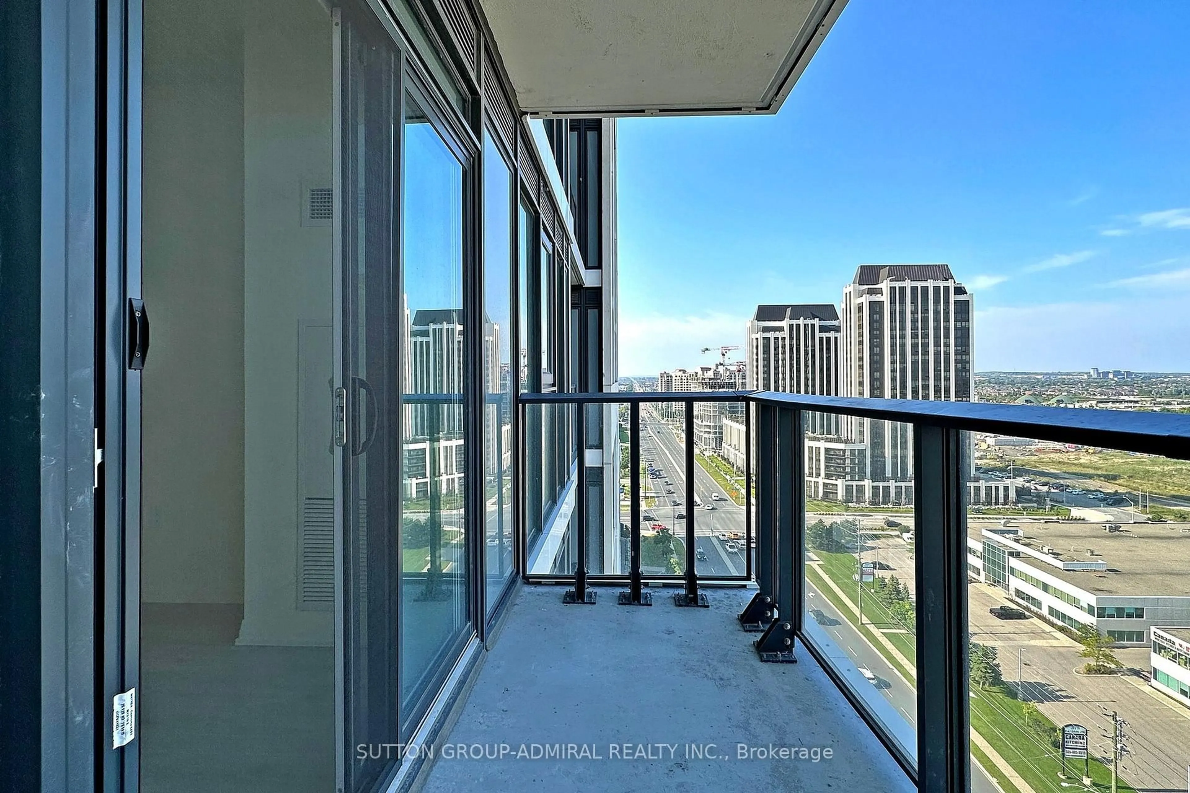 Balcony in the apartment, city buildings view from balcony for 9000 Jane St #1401, Vaughan Ontario L4K 0M6