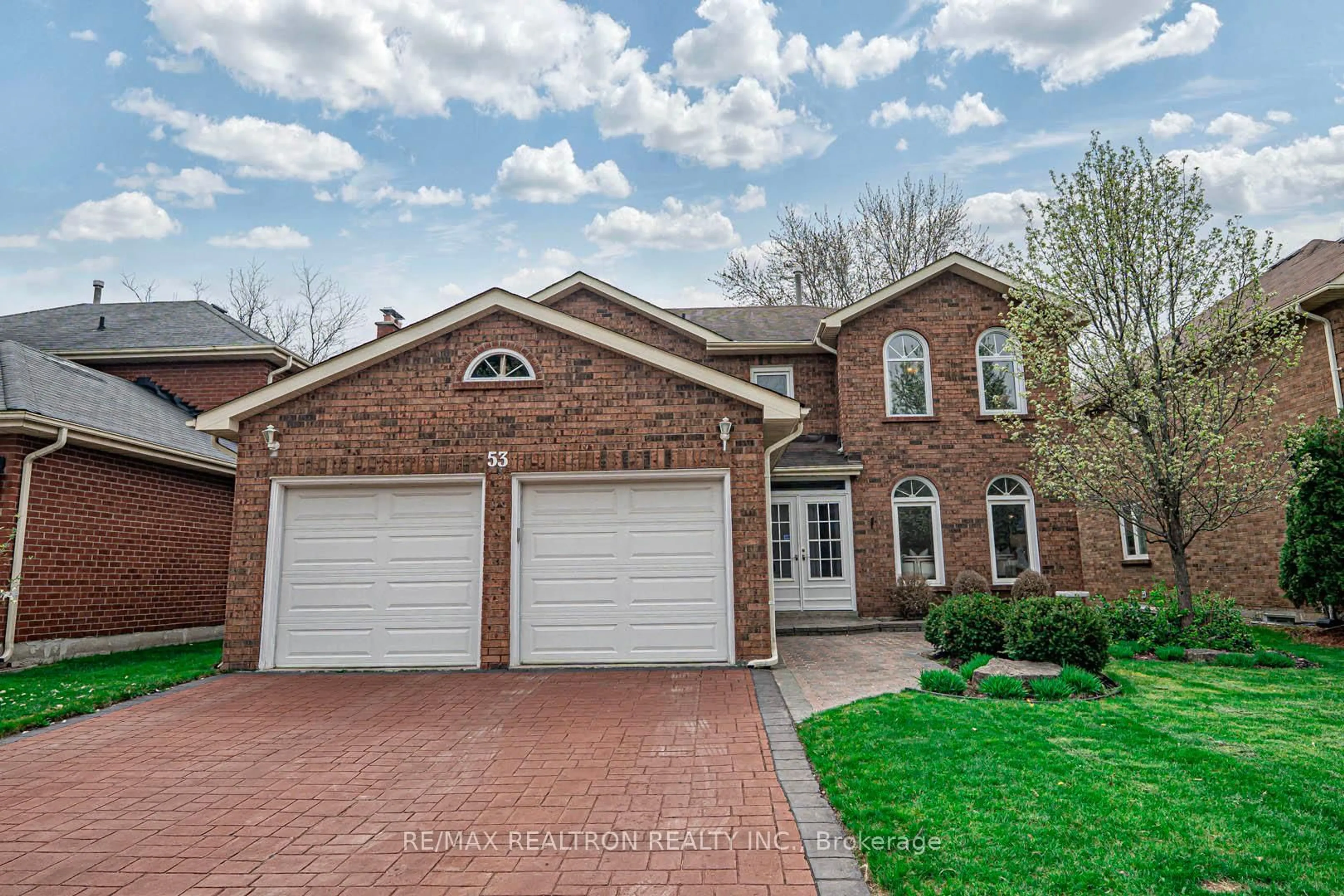 Home with brick exterior material, street for 53 Leighland Dr, Markham Ontario L3R 7R8