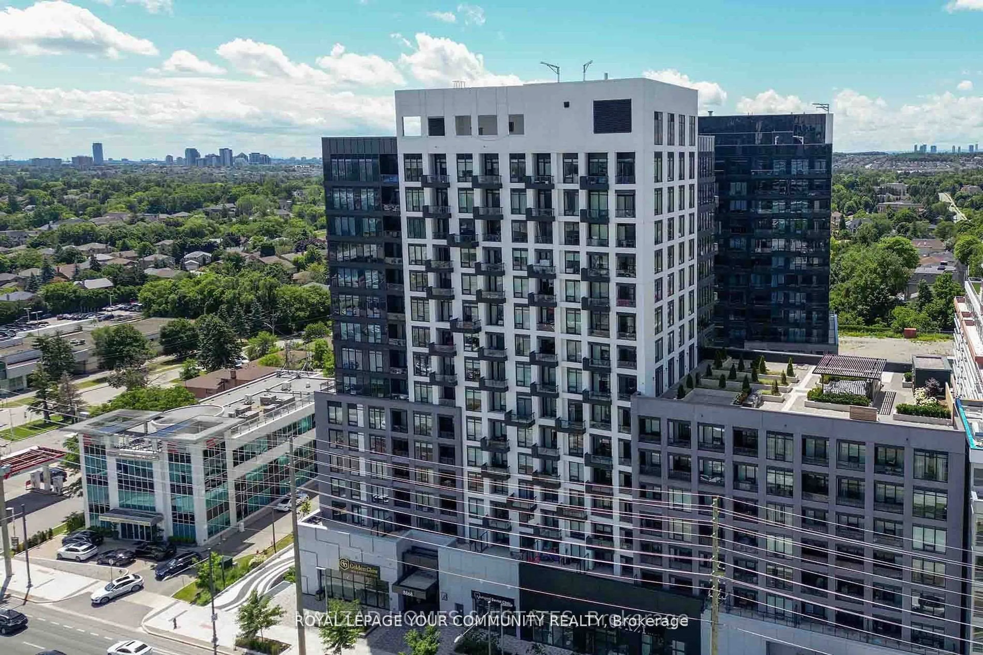 A pic from outside/outdoor area/front of a property/back of a property/a pic from drone, city buildings view from balcony for 8868 Yonge St #225, Richmond Hill Ontario L4C 1Z8
