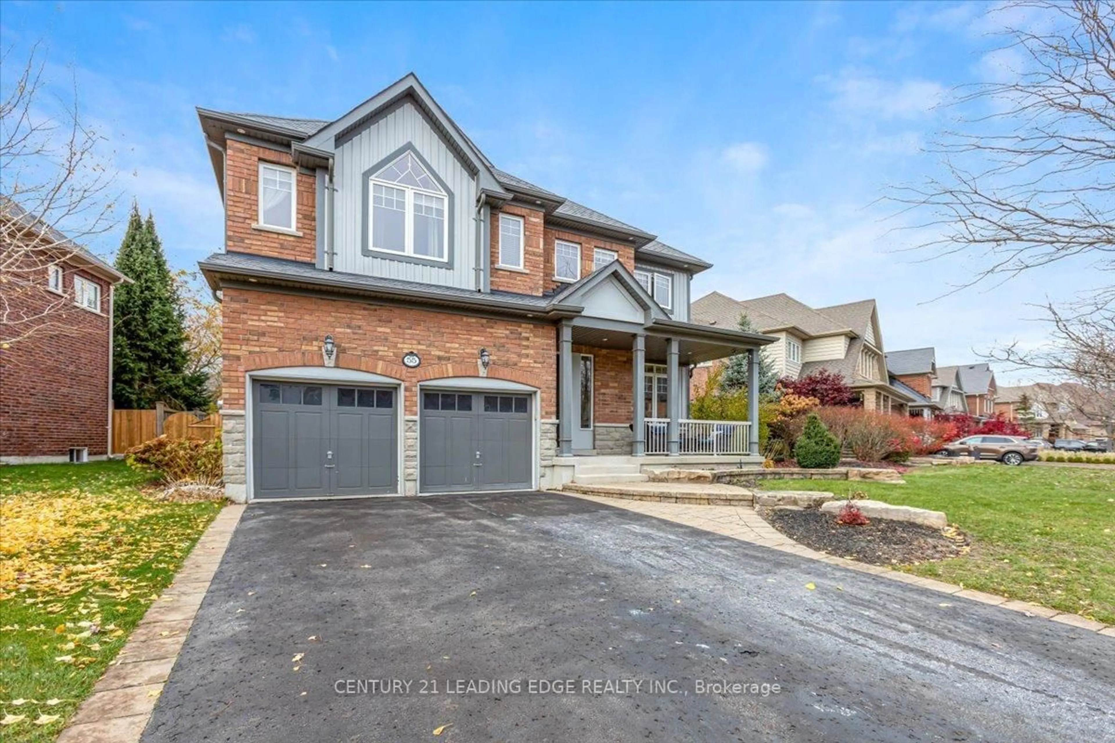 Home with brick exterior material, street for 55 CAMPBELL Dr, Uxbridge Ontario L9P 0B3