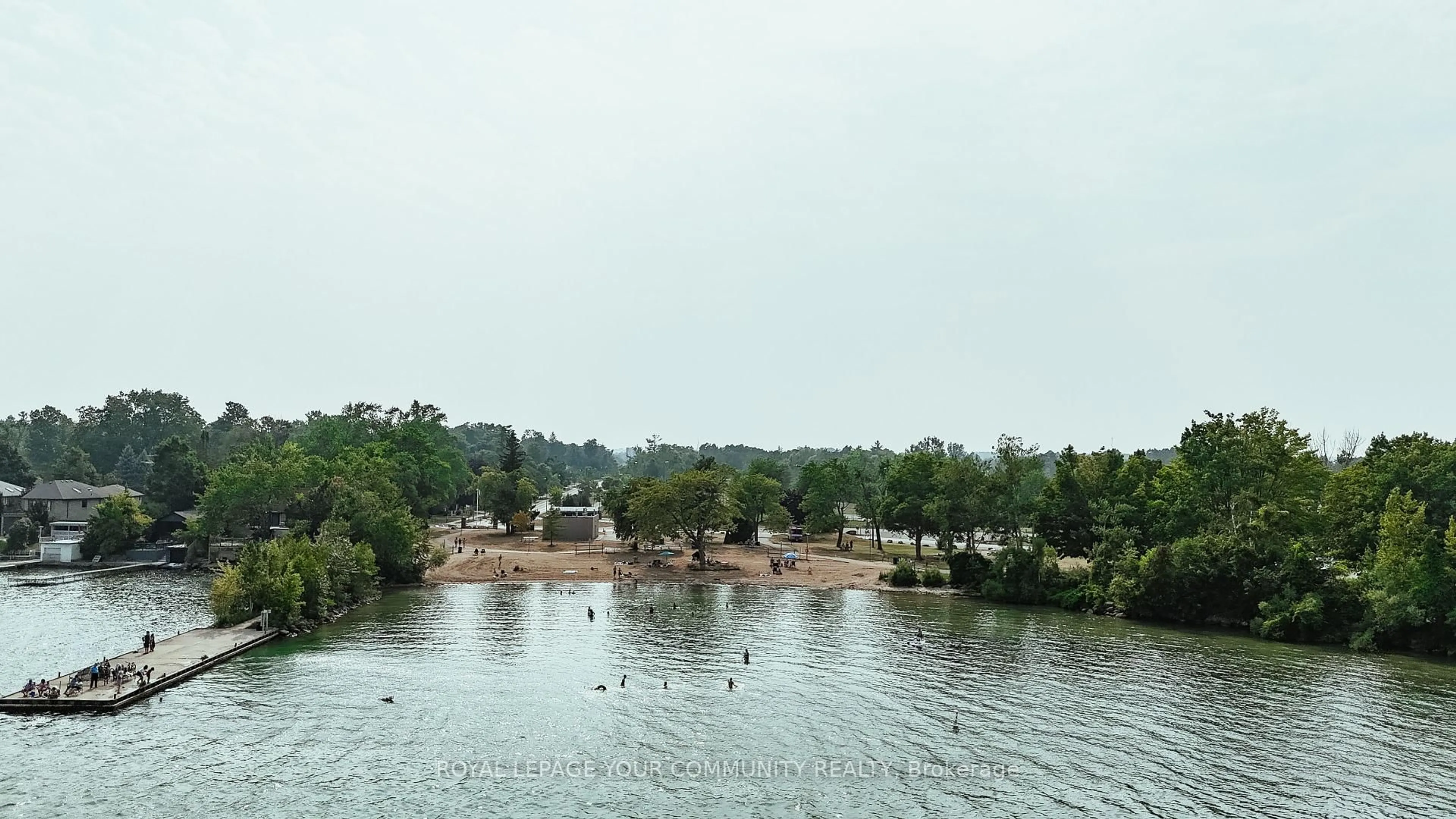 A pic from outside/outdoor area/front of a property/back of a property/a pic from drone, water/lake/river/ocean view for 2320 Somers Blvd, Innisfil Ontario L9S 2E8