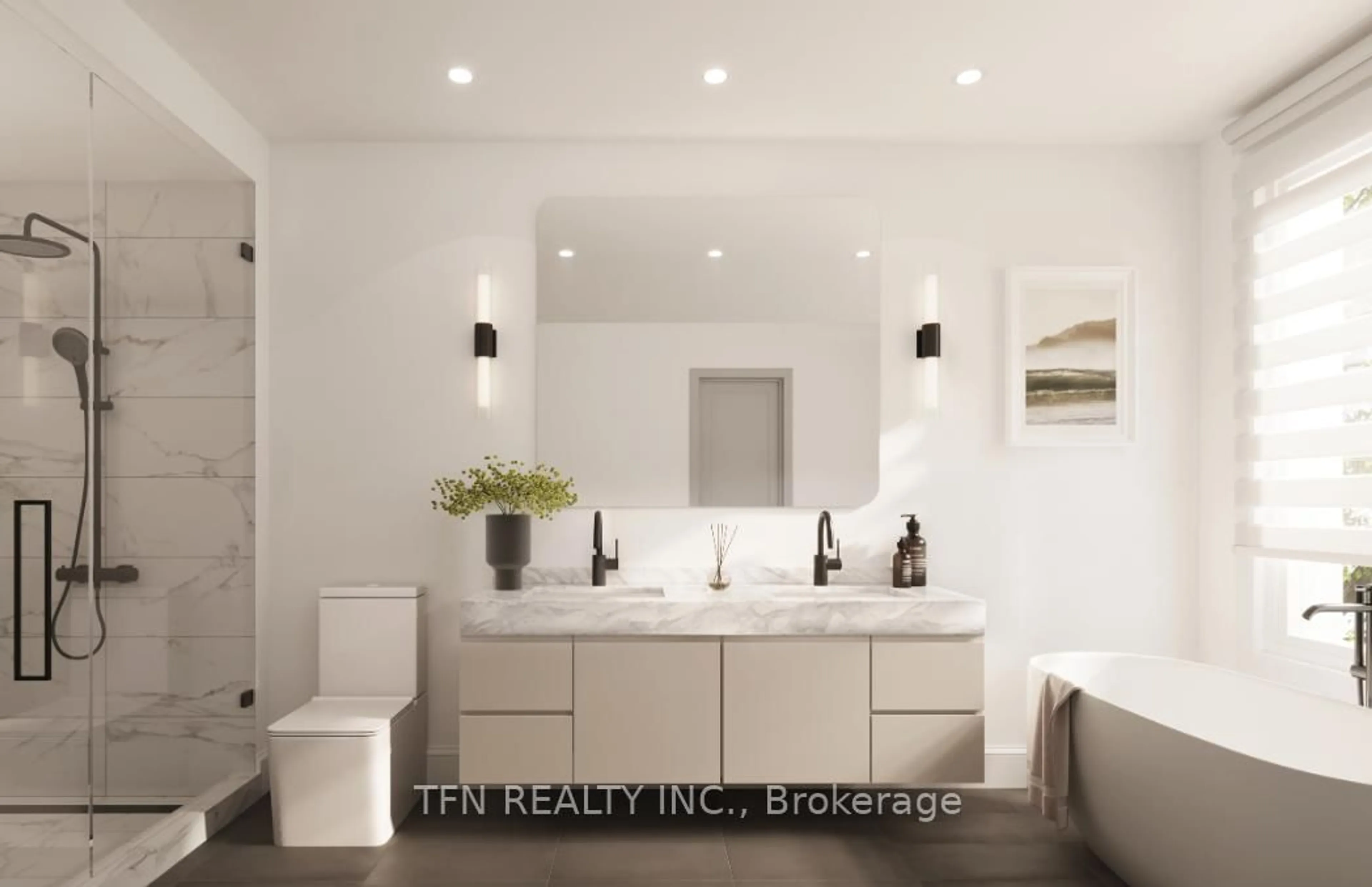 Contemporary bathroom, ceramic/tile floor for 35 Imogene Crt, Richmond Hill Ontario L4C 7A6