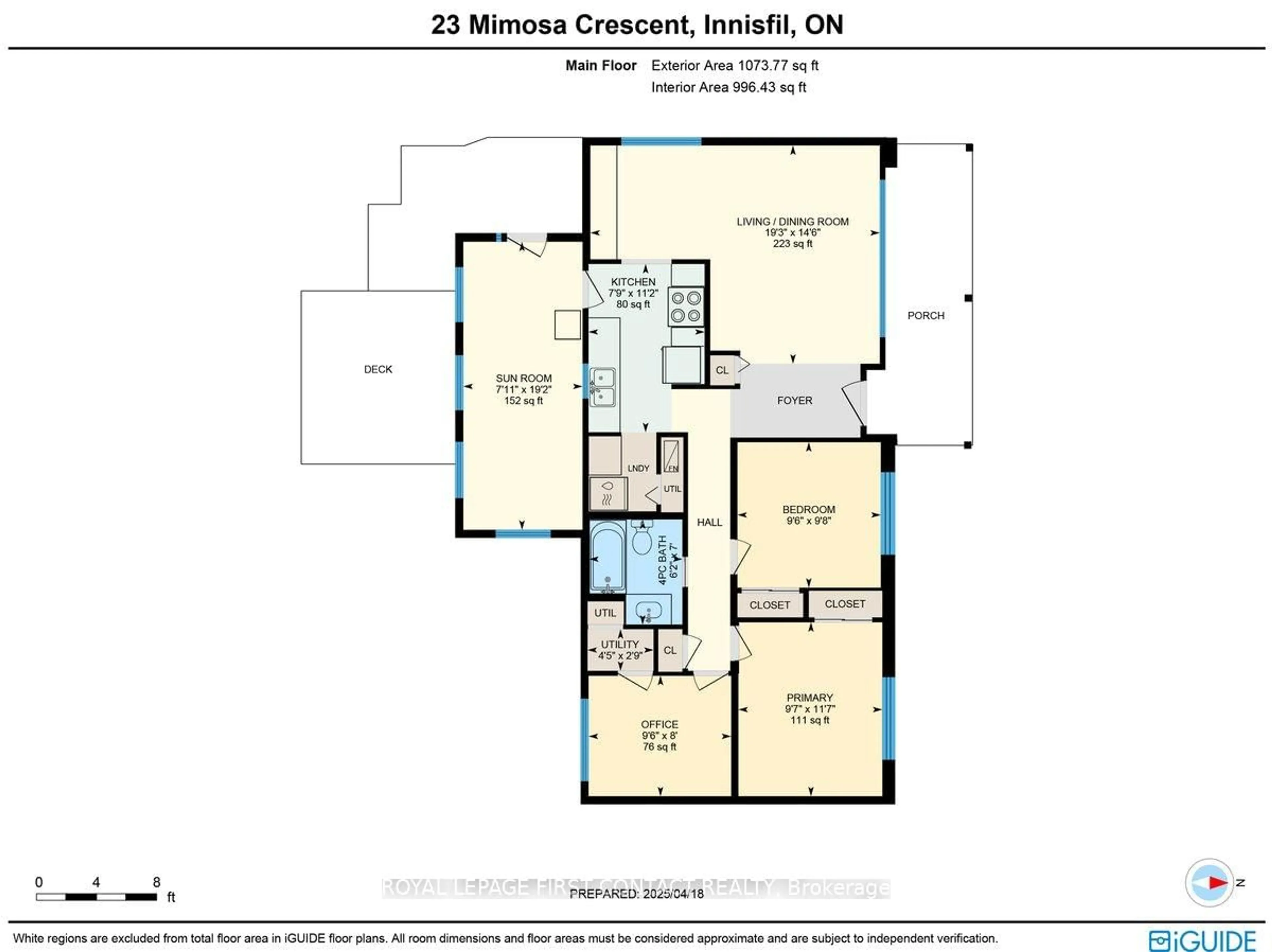 Floor plan for 23 Mimosa Cres, Innisfil Ontario L9S 1P9
