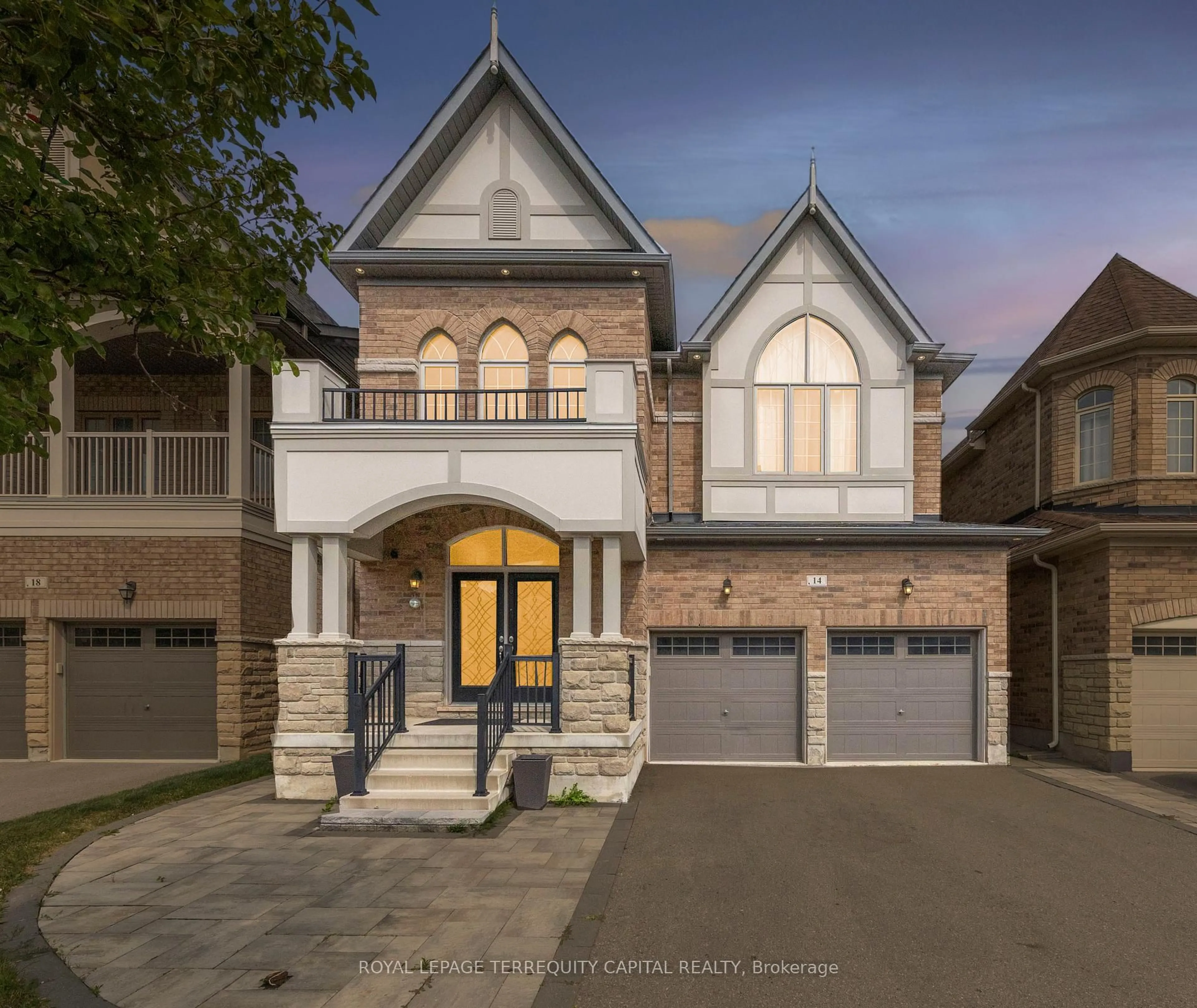 Home with brick exterior material, street for 14 Beaconsfield Dr, Vaughan Ontario L4H 4L5