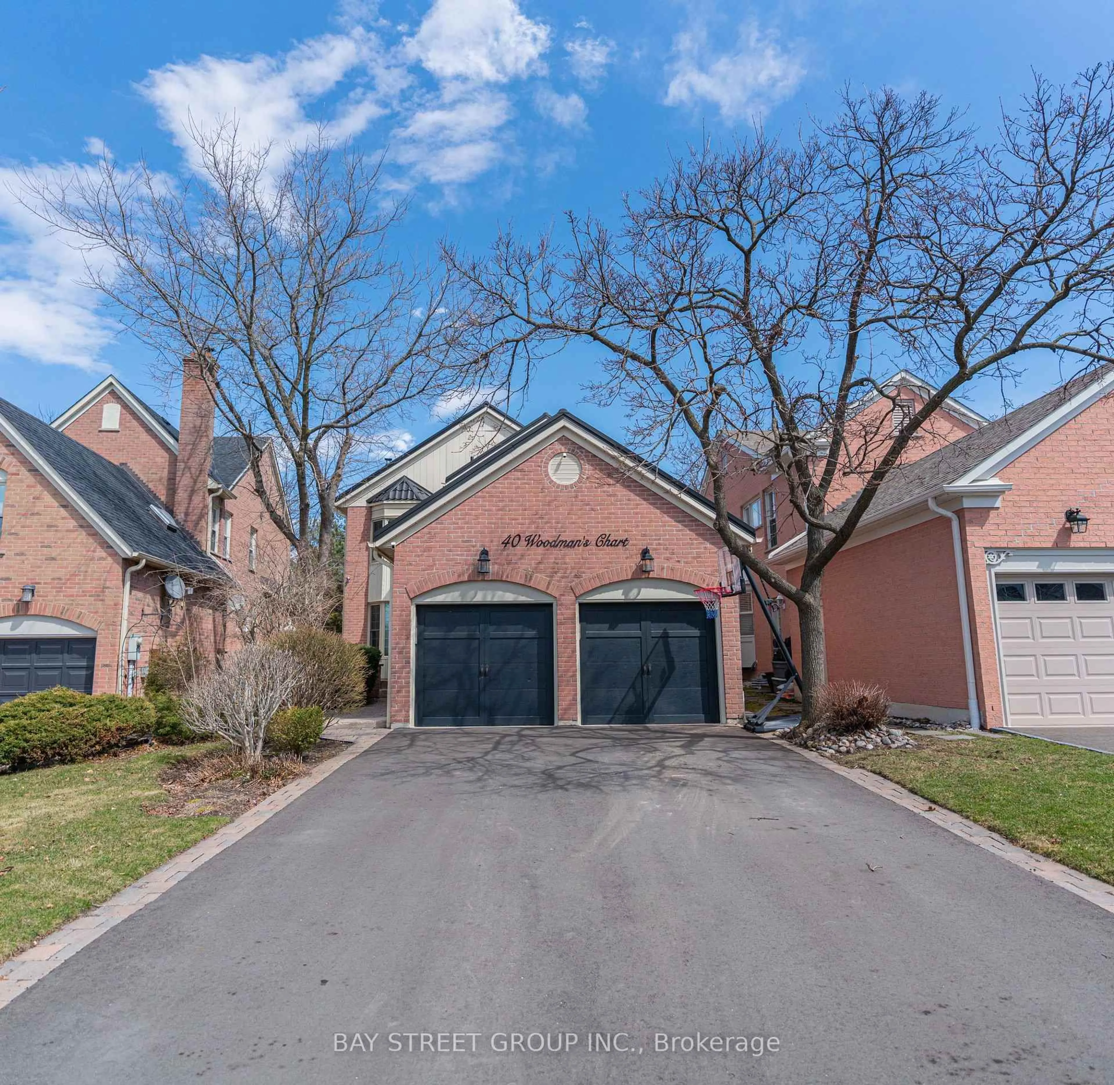 Home with brick exterior material, street for 40 Woodmans Chart, Markham Ontario L3R 6K7