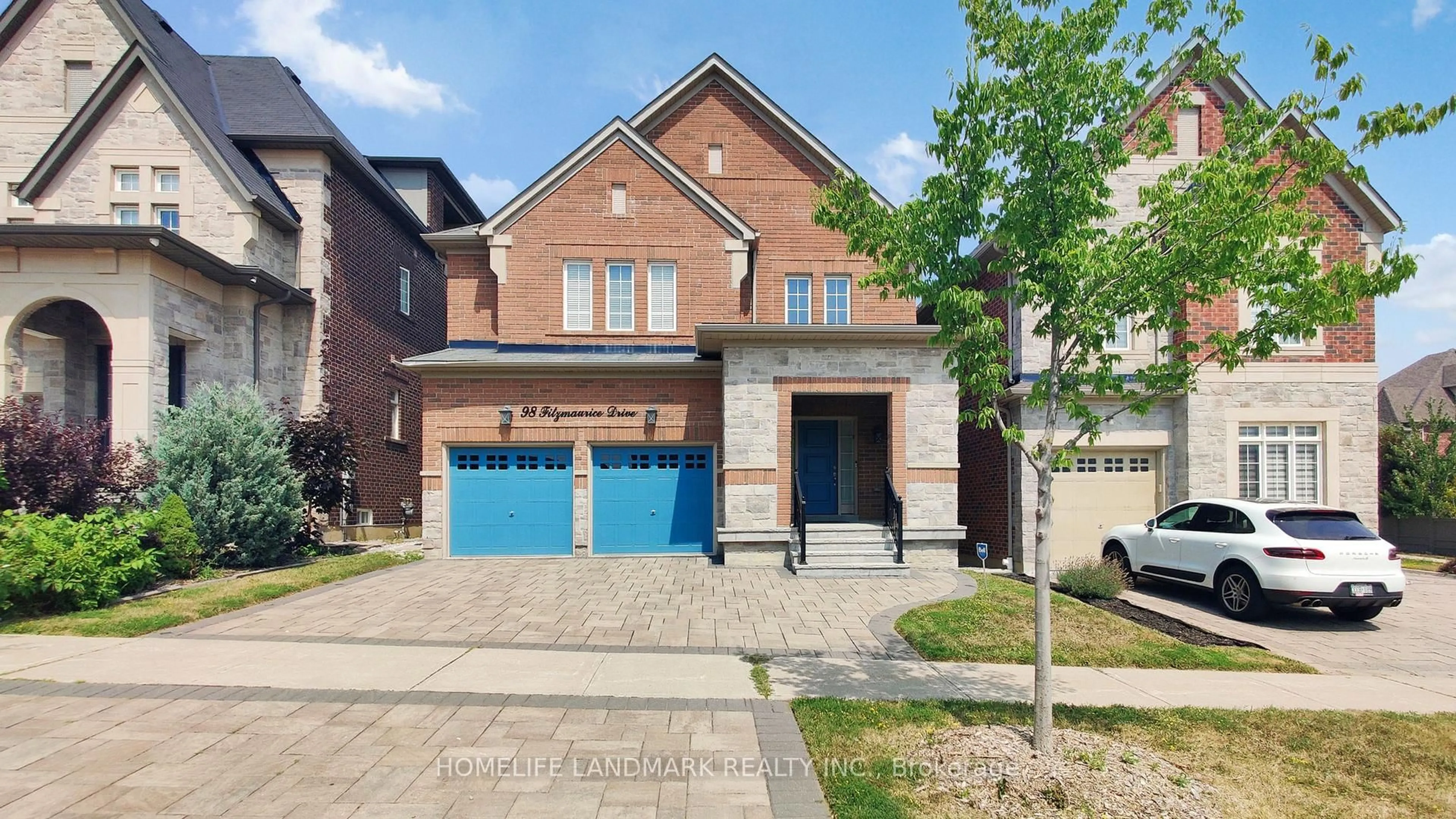 Home with brick exterior material, street for 98 Fitzmaurice Dr, Vaughan Ontario L6A 4X6