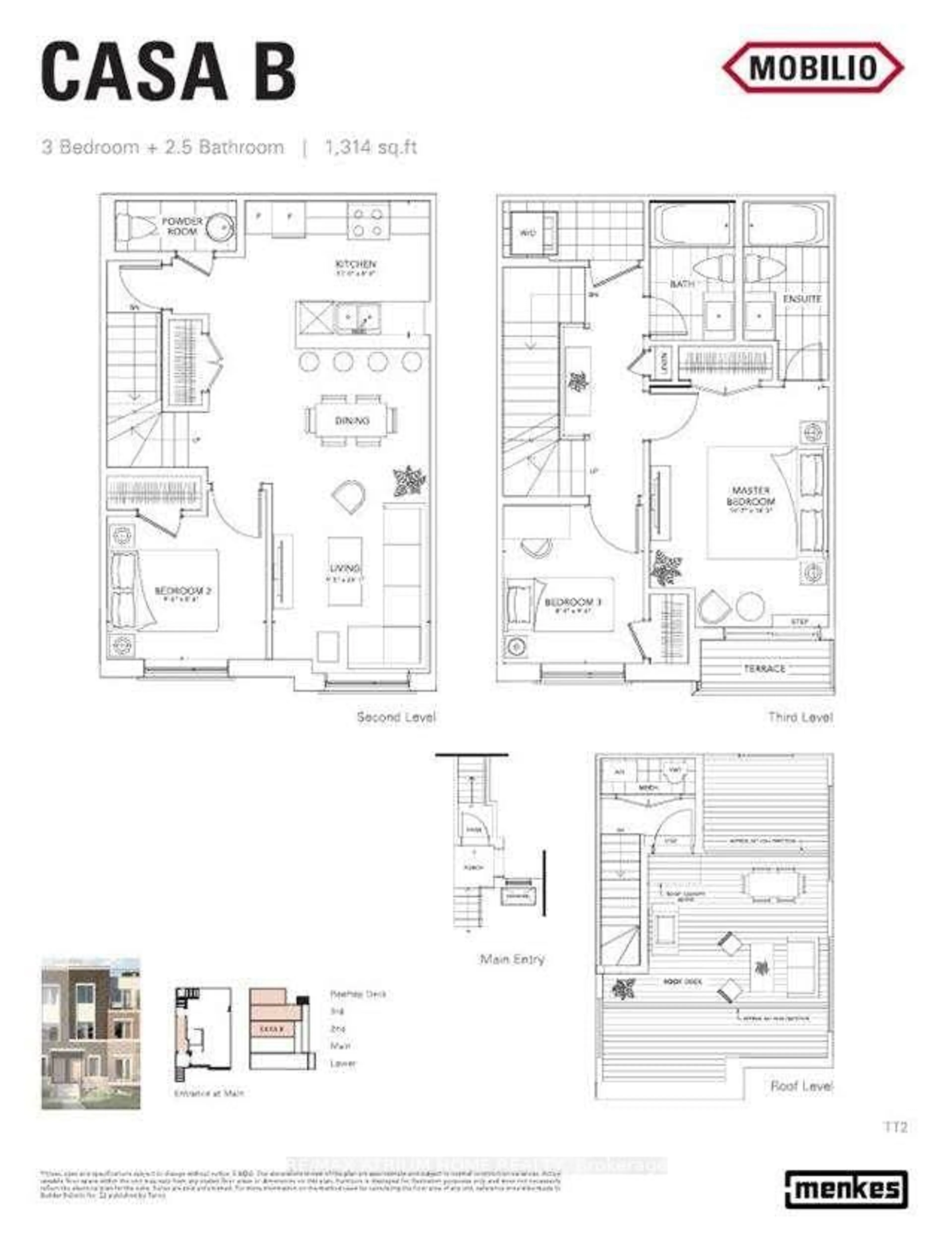 Floor plan for 11 Honeycrisp Cres #14, Vaughan Ontario L4K 0N6