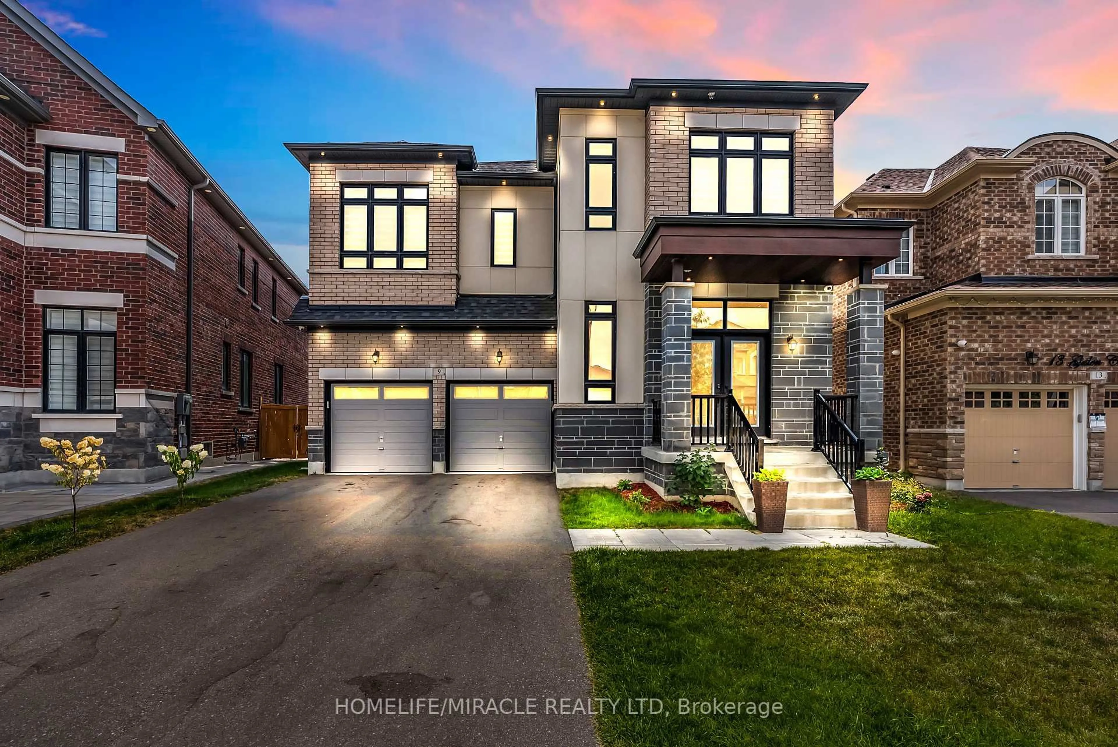 Home with brick exterior material, street for 9 Galen Cres, Vaughan Ontario L4H 5B6