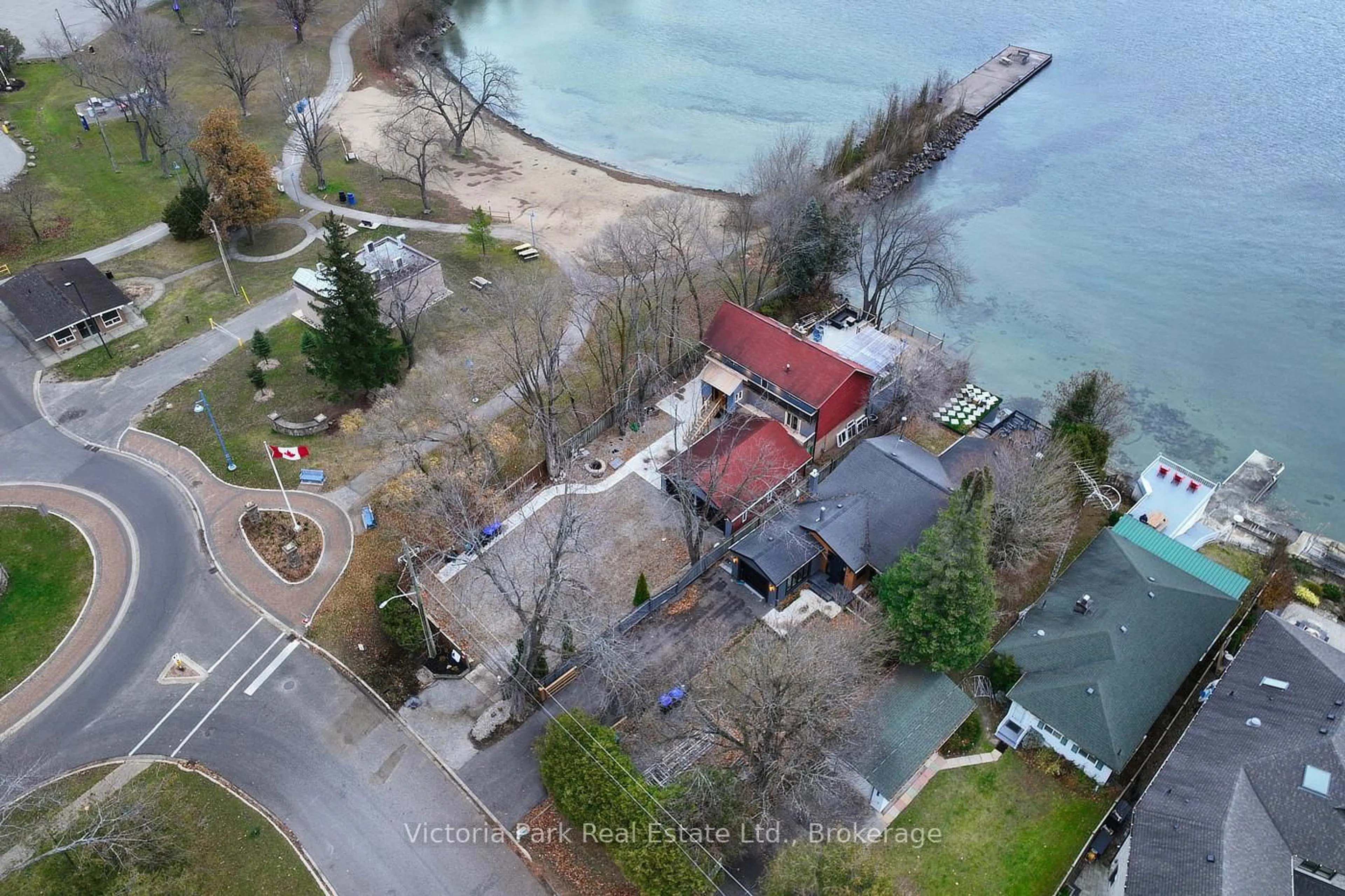 A pic from outside/outdoor area/front of a property/back of a property/a pic from drone, water/lake/river/ocean view for 629 Lakelands Ave, Innisfil Ontario L9S 4E5
