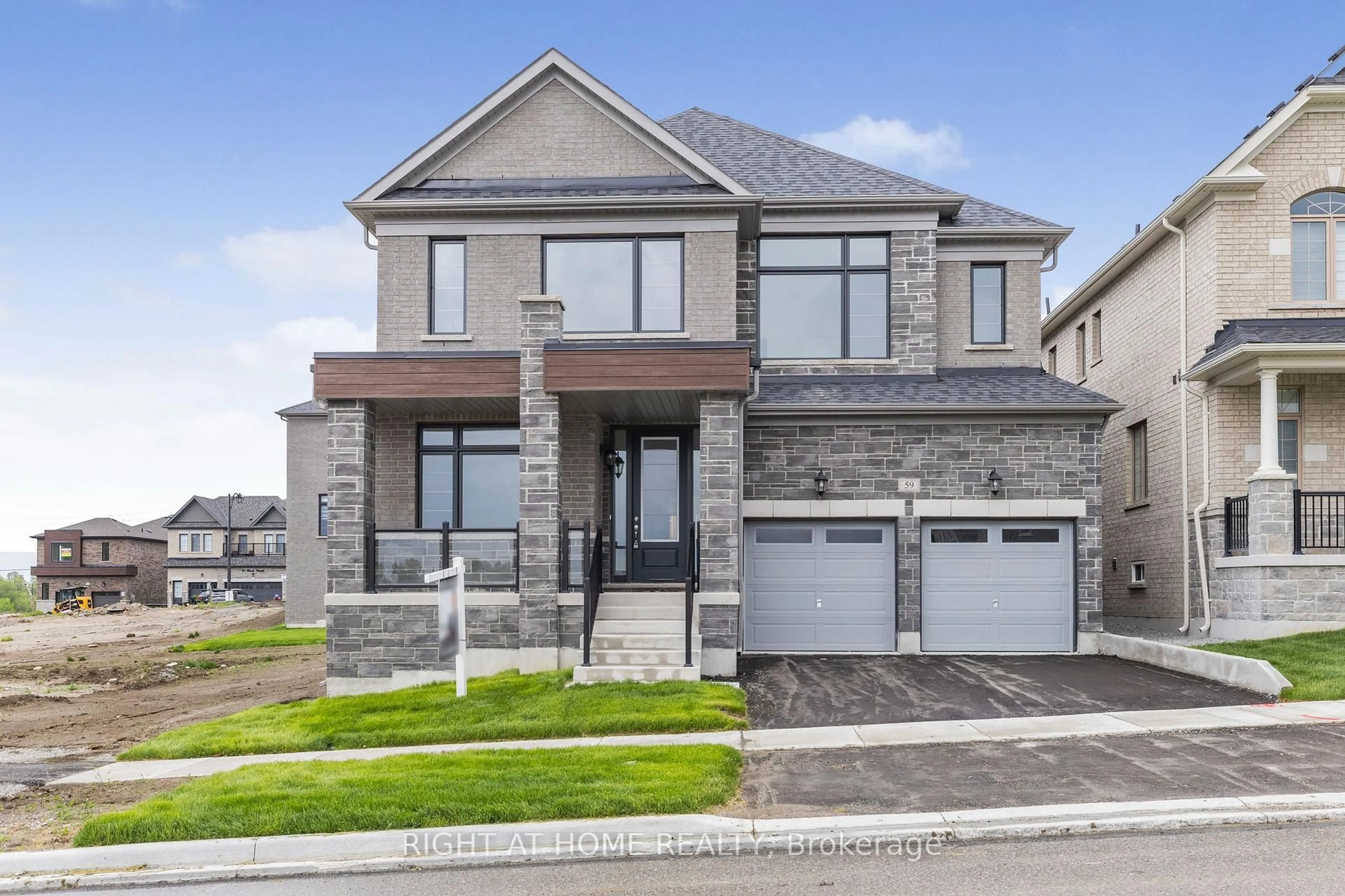 Home with brick exterior material, street for 59 Cunningham Dr, Bradford West Gwillimbury Ontario L0G 1B0
