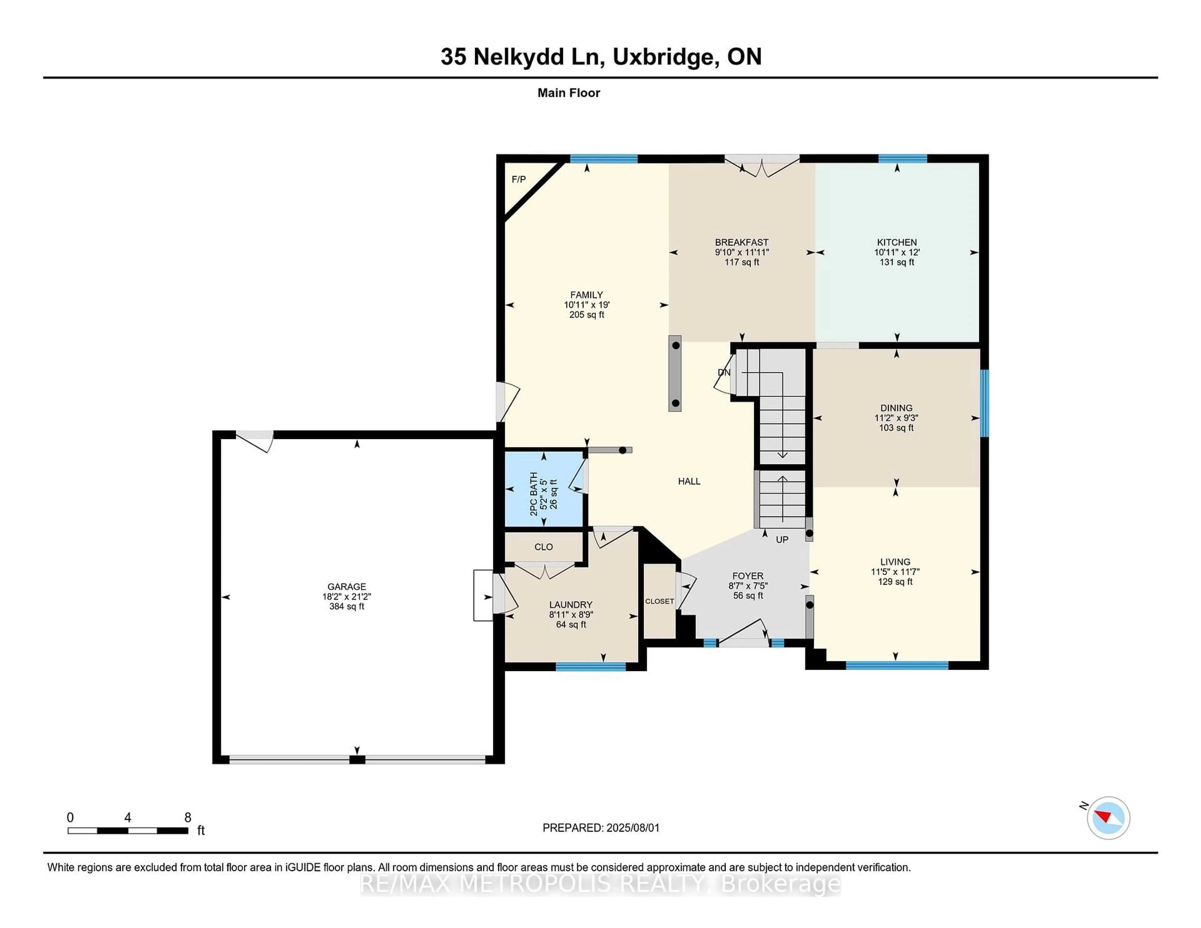 Floor plan for 35 Nelkydd Lane, Uxbridge Ontario L9P 1Z8