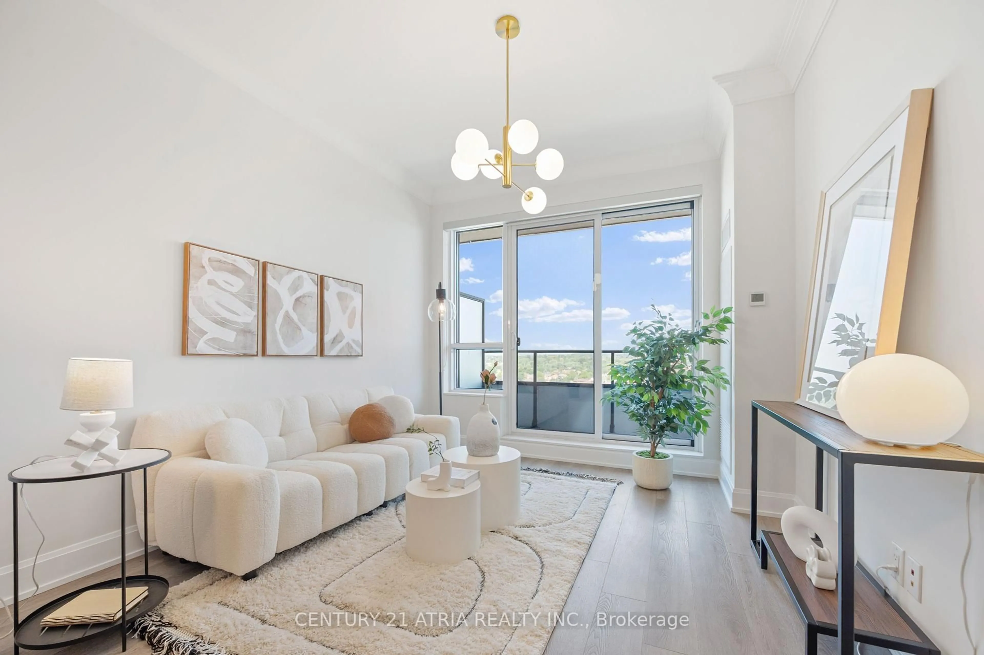Living room with furniture, ceramic/tile floor for 38 Water Walk Dr #1209, Markham Ontario L3R 6M8
