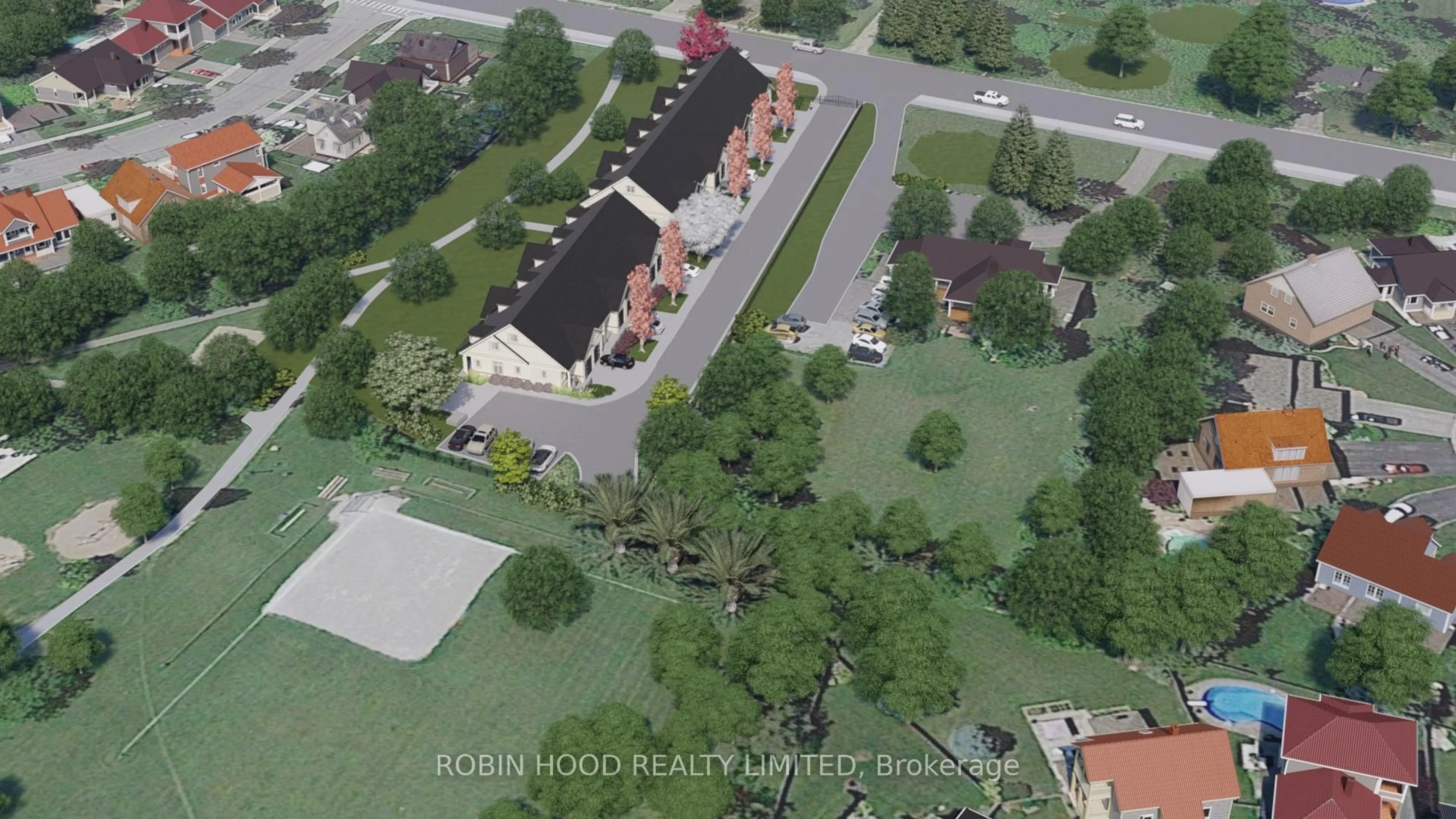 A pic from outside/outdoor area/front of a property/back of a property/a pic from drone, street for 263 Barrie St #Villa 5, Bradford West Gwillimbury Ontario L3Z 1A2
