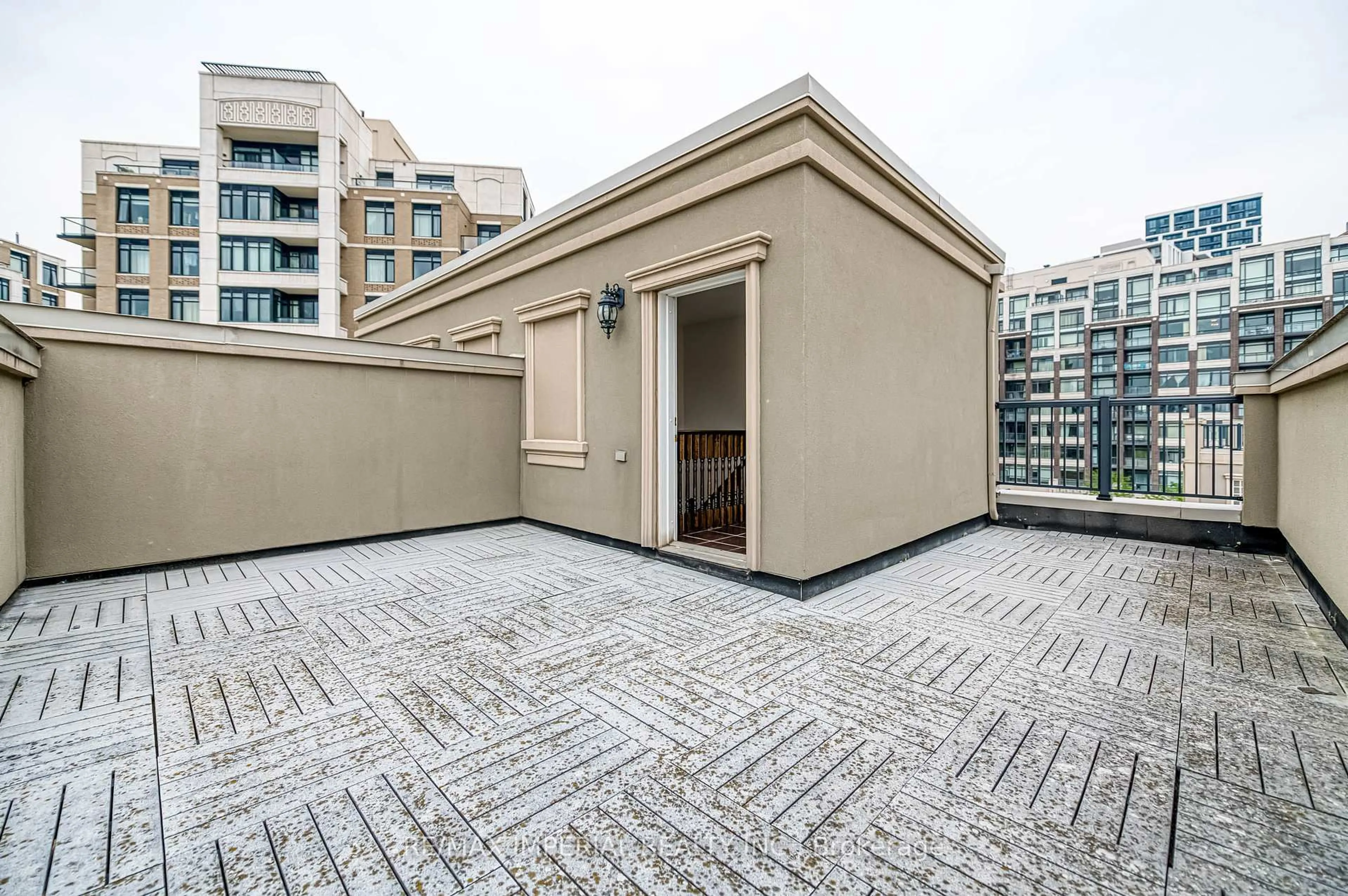 Patio, city buildings view from balcony for 21 MACKENZIE'S STAND Ave, Markham Ontario L6G 0C4