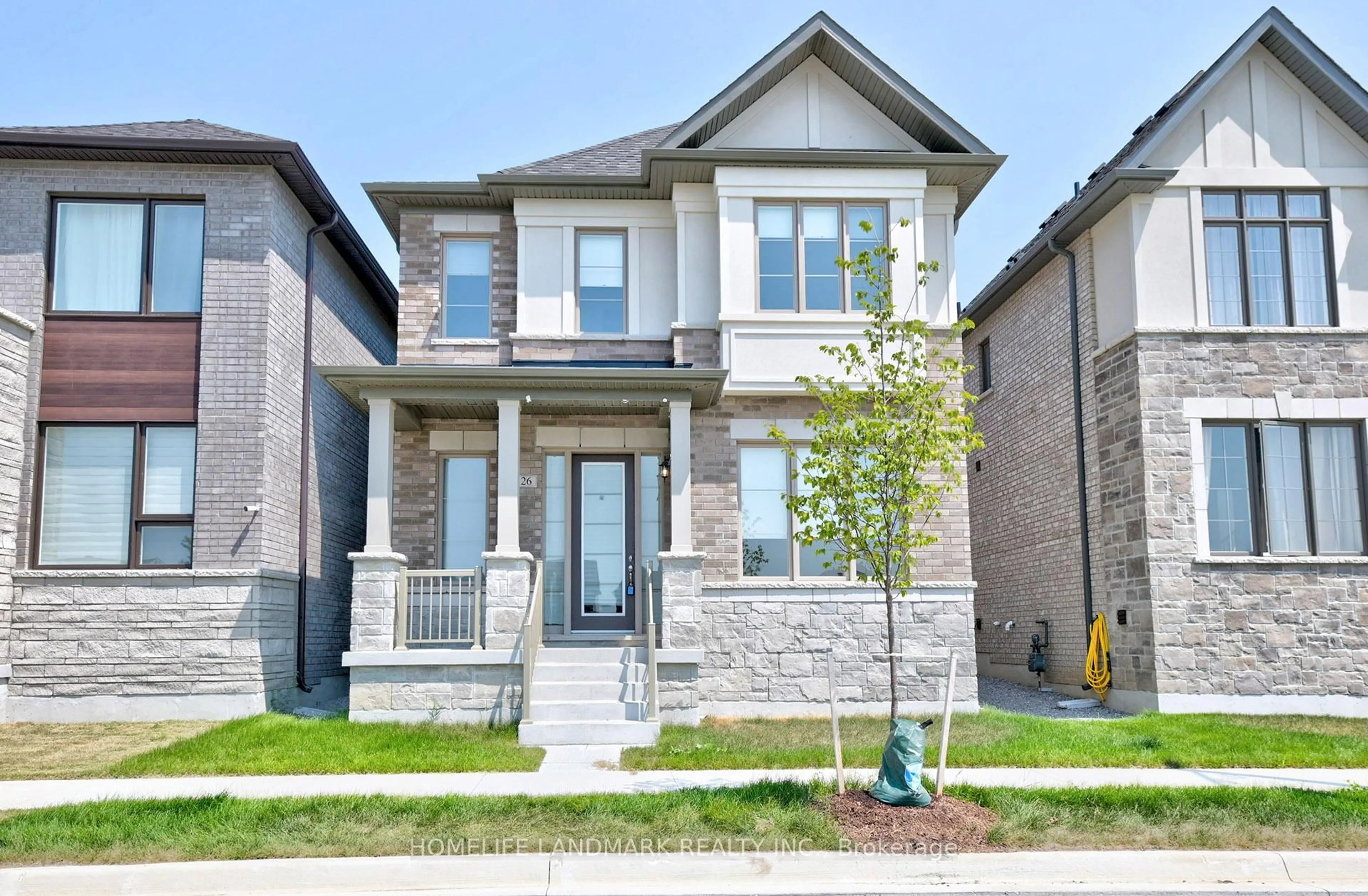 Home with brick exterior material, street for 26 Fred Lablanc Dr, Markham Ontario L6B 0A8