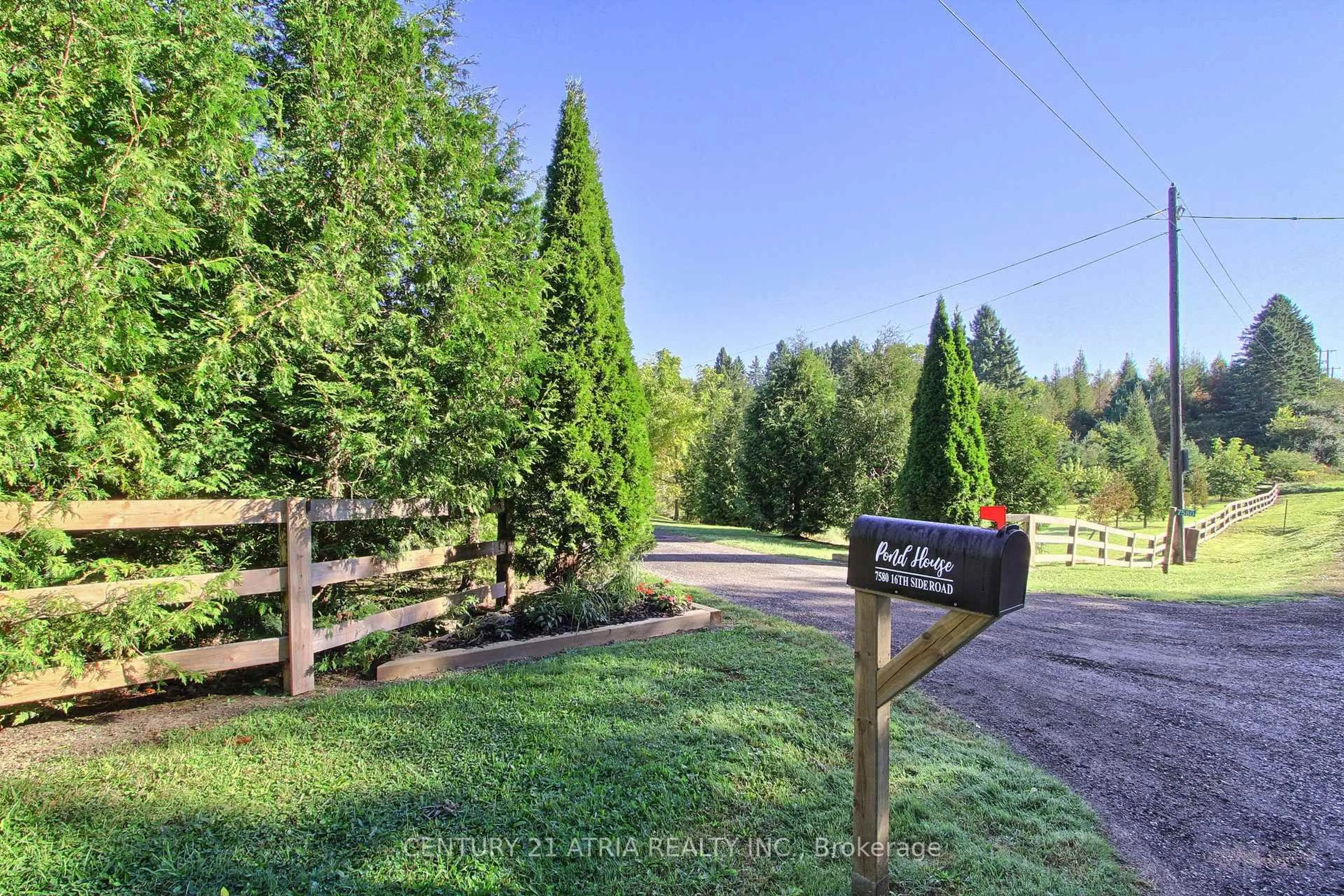 A pic from outside/outdoor area/front of a property/back of a property/a pic from drone, forest/trees view for 7580 16th Sdrd, King Ontario L7E 5R7