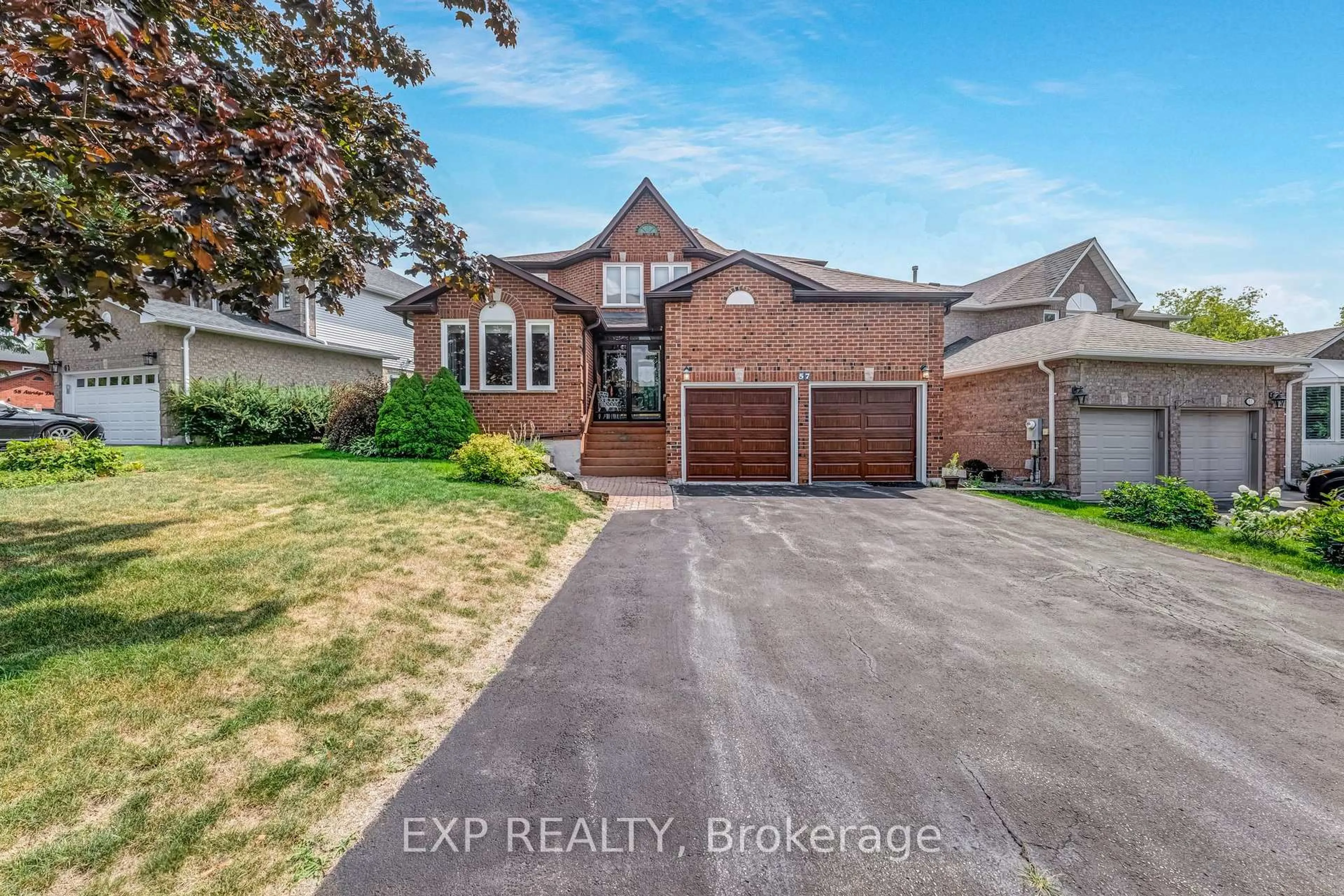 Home with brick exterior material, street for 57 Twelve Oaks Dr, Aurora Ontario L4G 6J4