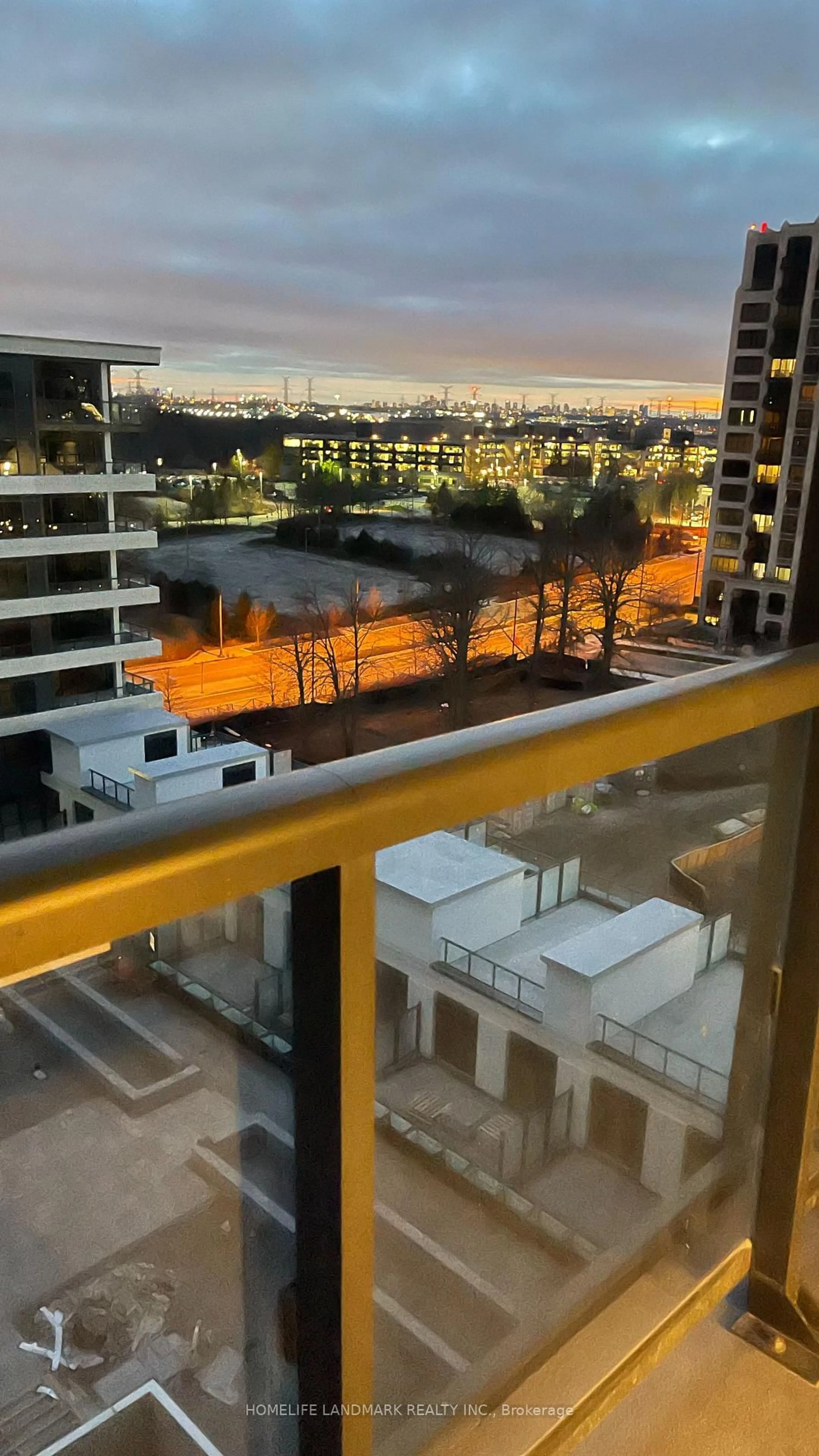 Balcony in the apartment, city buildings view from balcony for 9 Clegg Rd #1105 N, Markham Ontario L6G 0H3