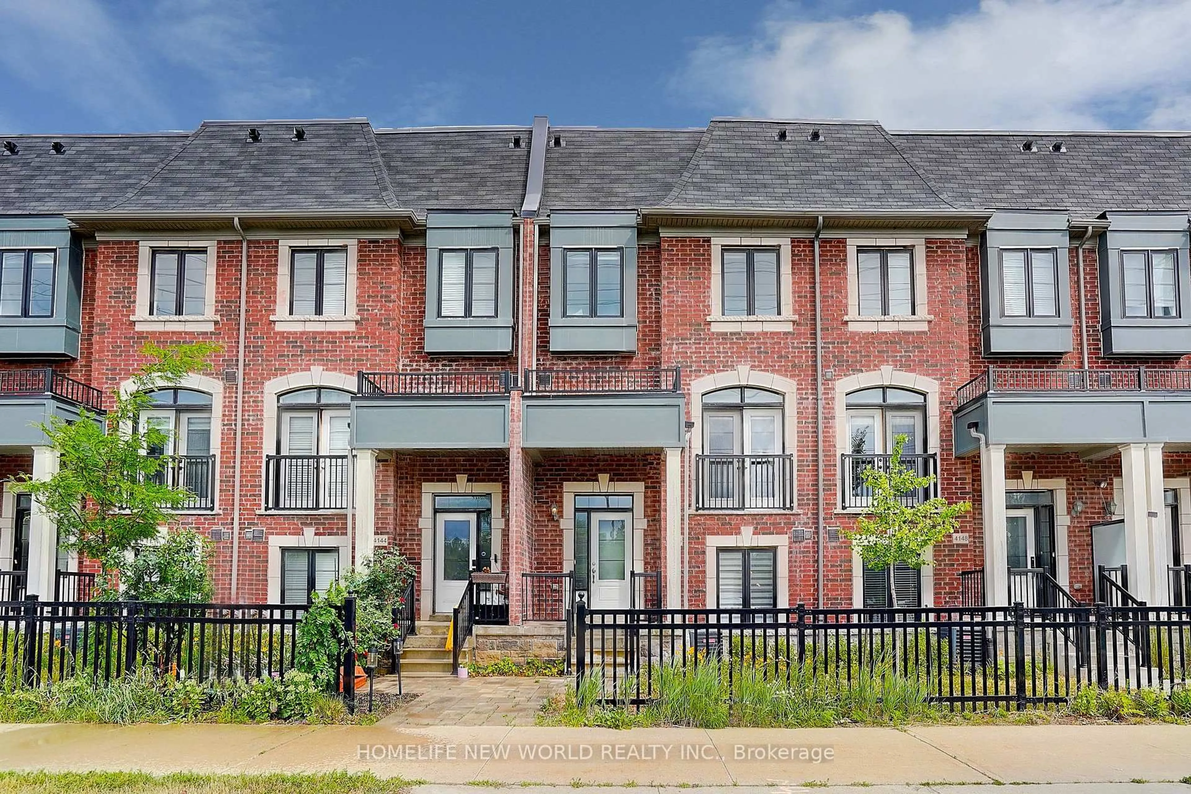 Home with brick exterior material, street for 4146 Highway 7 Rd, Markham Ontario L3R 0W9