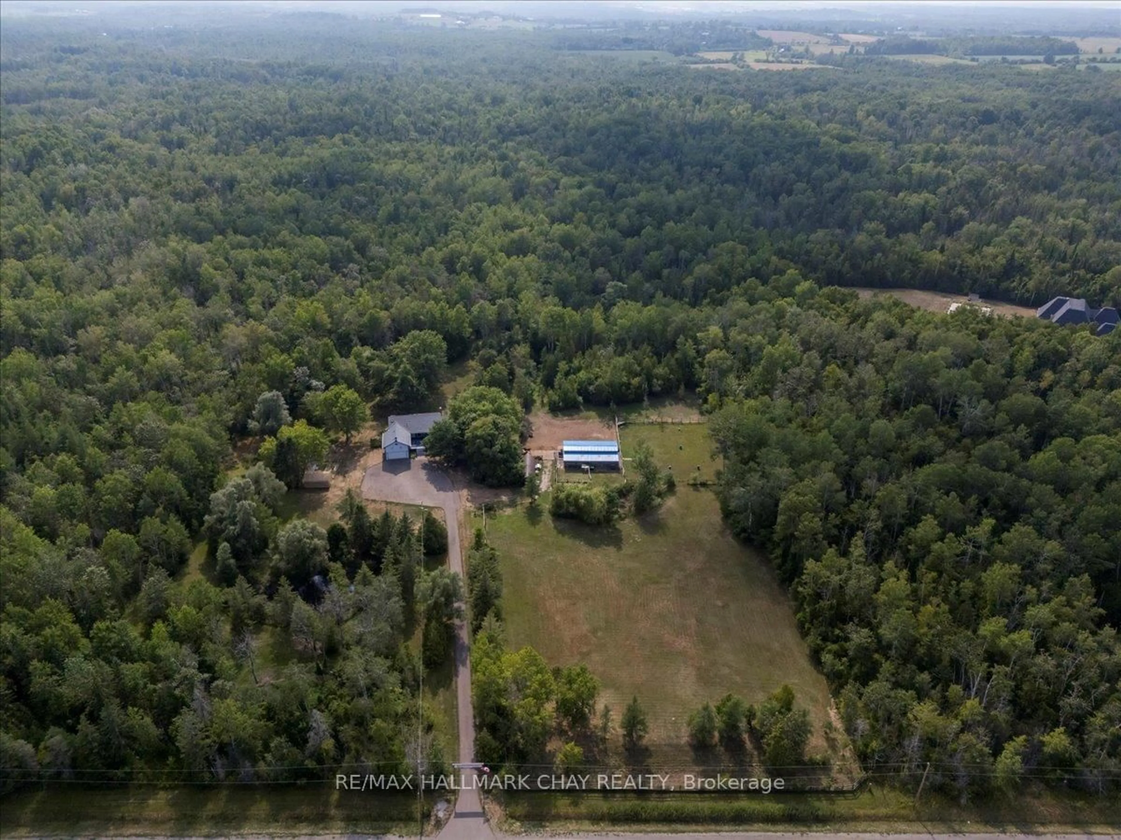A pic from outside/outdoor area/front of a property/back of a property/a pic from drone, forest/trees view for 25222 Park Rd, Georgina Ontario L0E 1R0