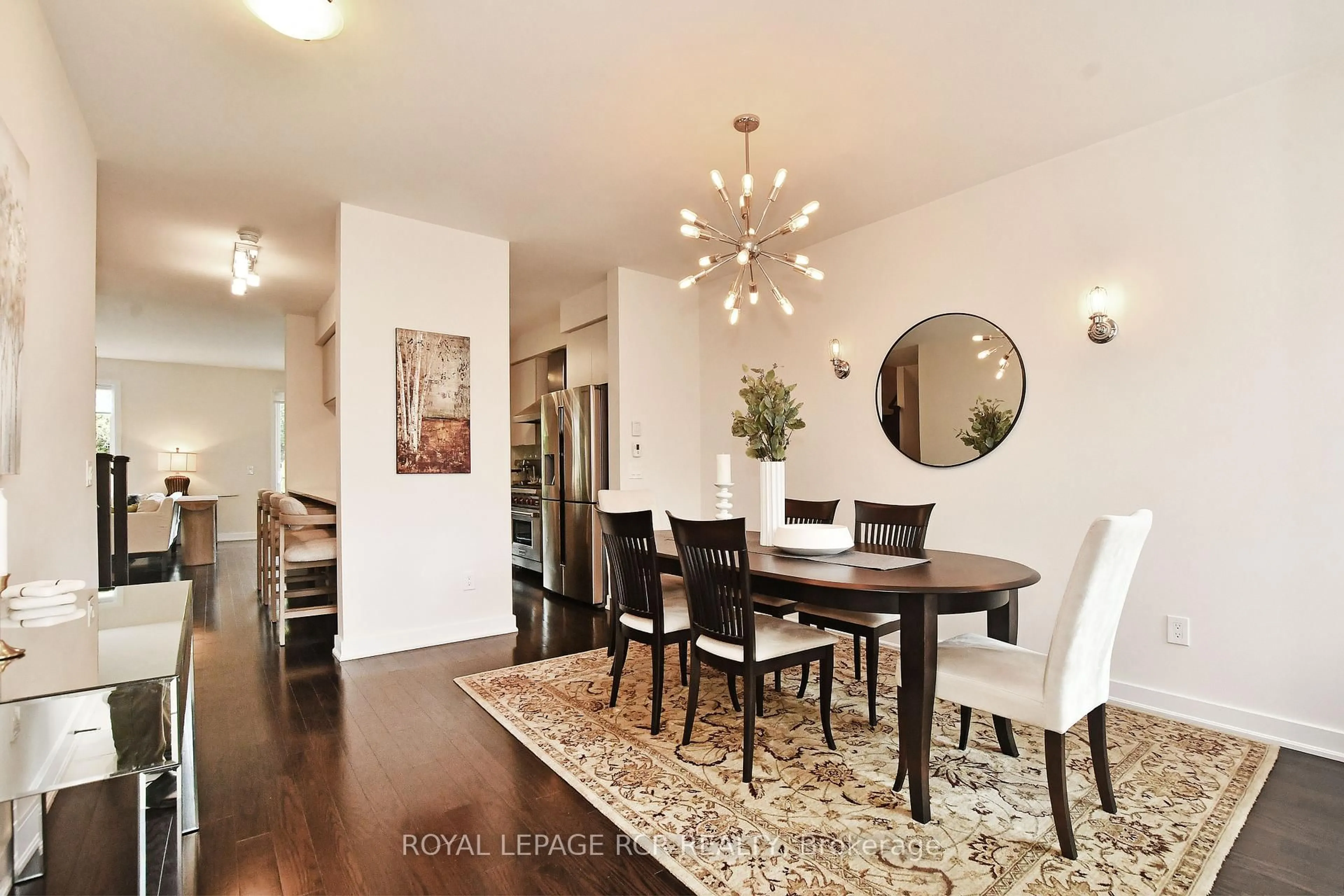 Dining room, wood/laminate floor for 65 Anchusa Dr, Richmond Hill Ontario L4E 1C6